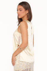 Coleman Side Slit Top - Butter Yellow