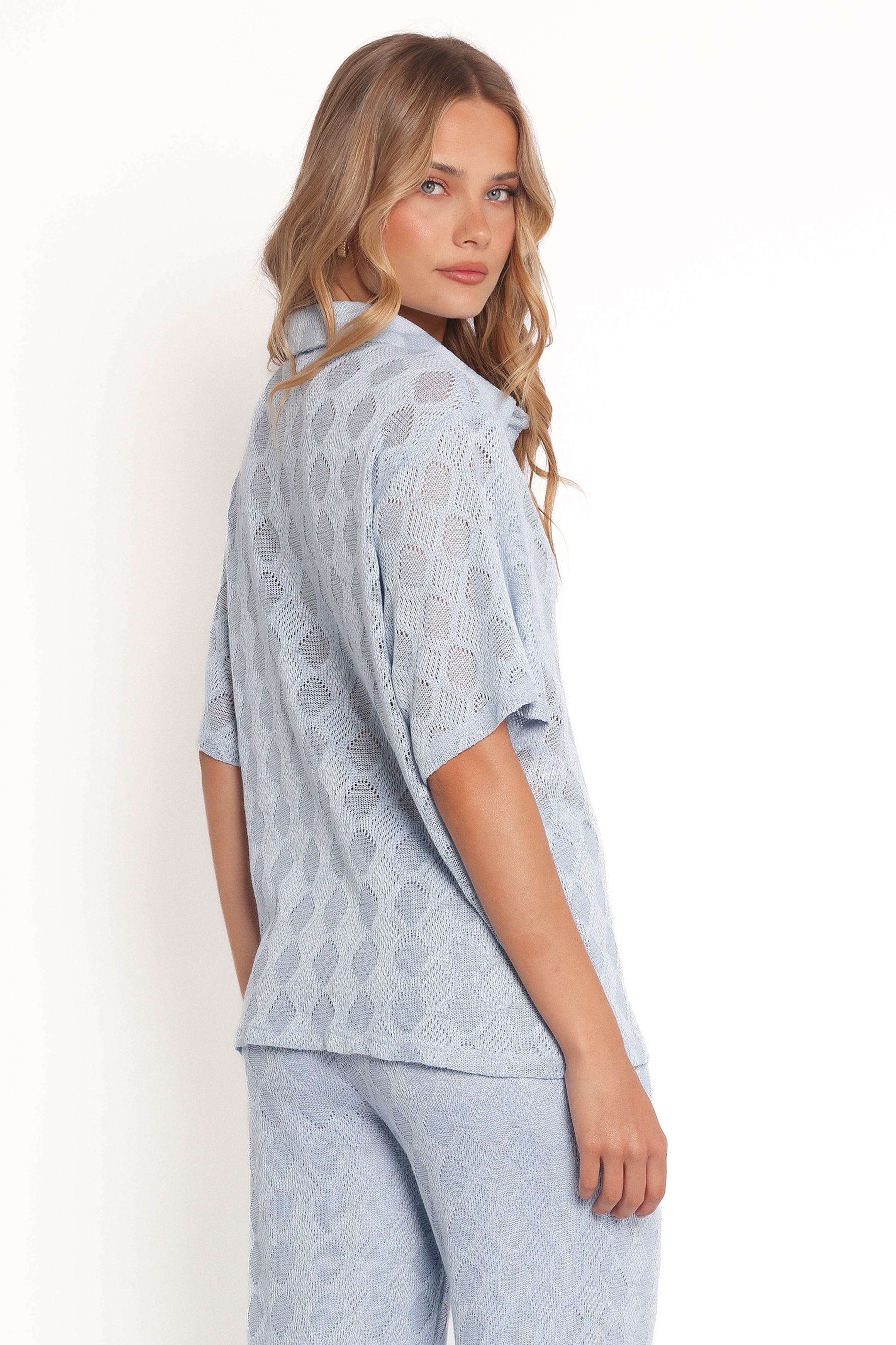 Cora Knit Shirt - Blue