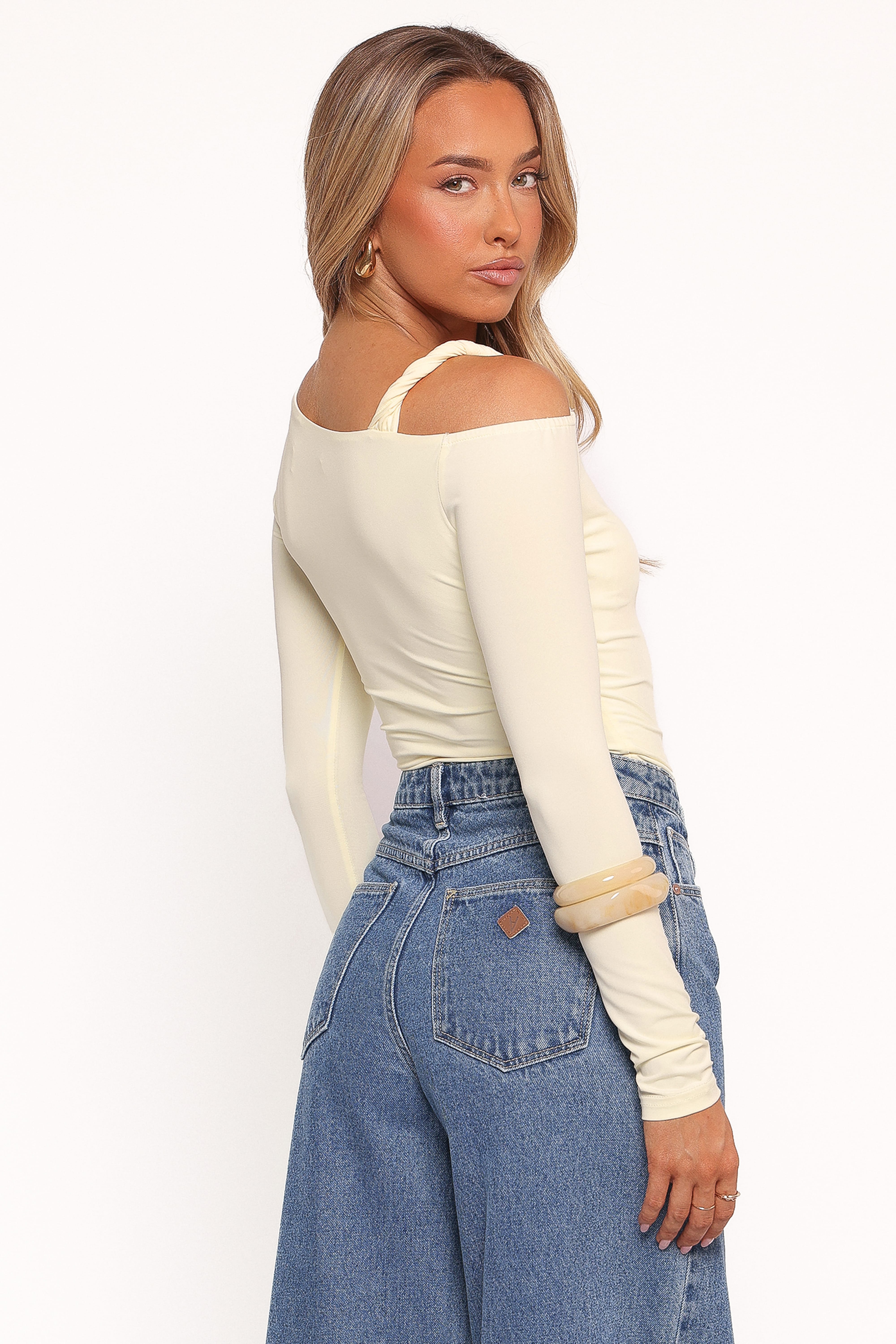 Darma Long Sleeve Top - Pale Yellow