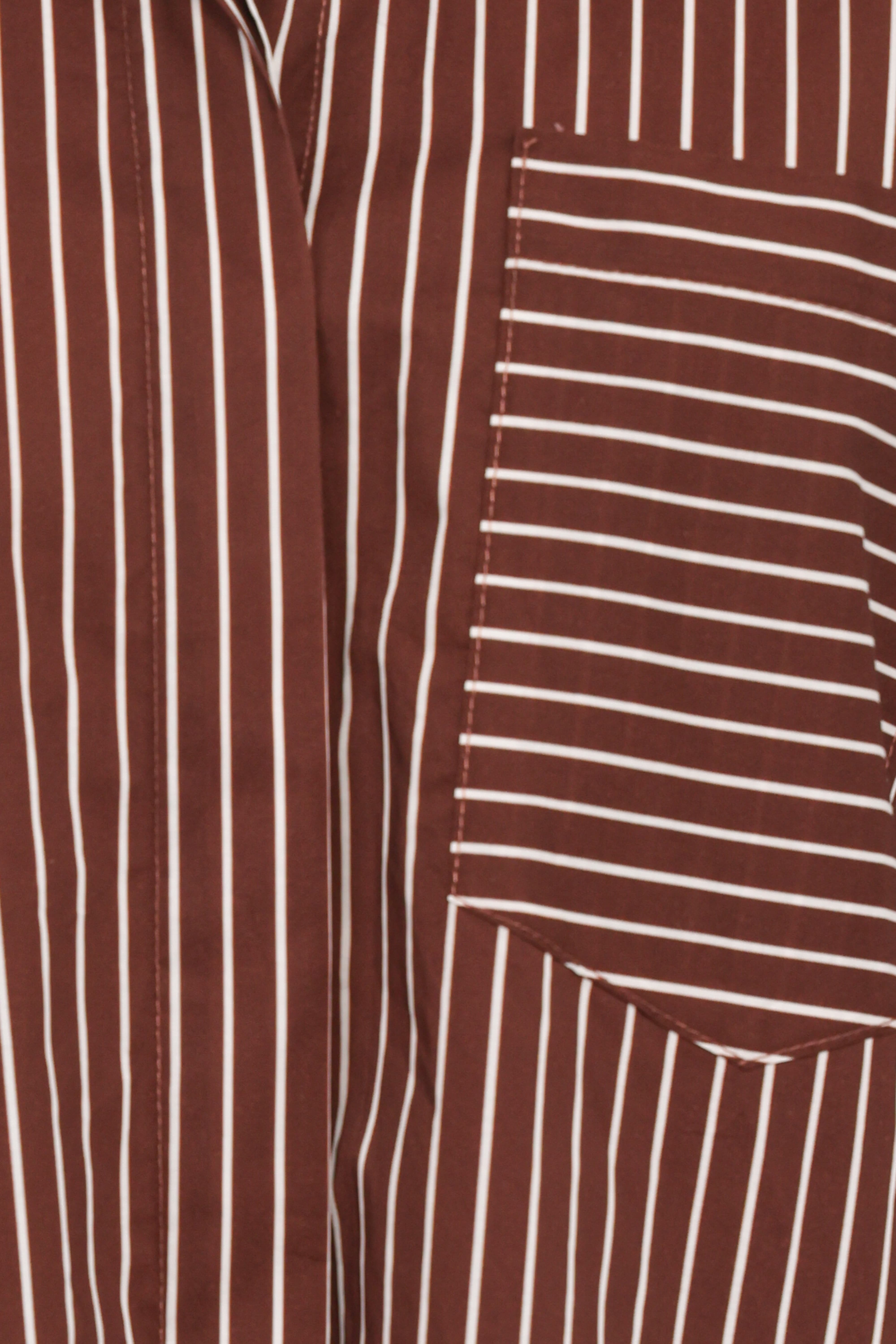 Darya Shirt - Chocolate Stripe