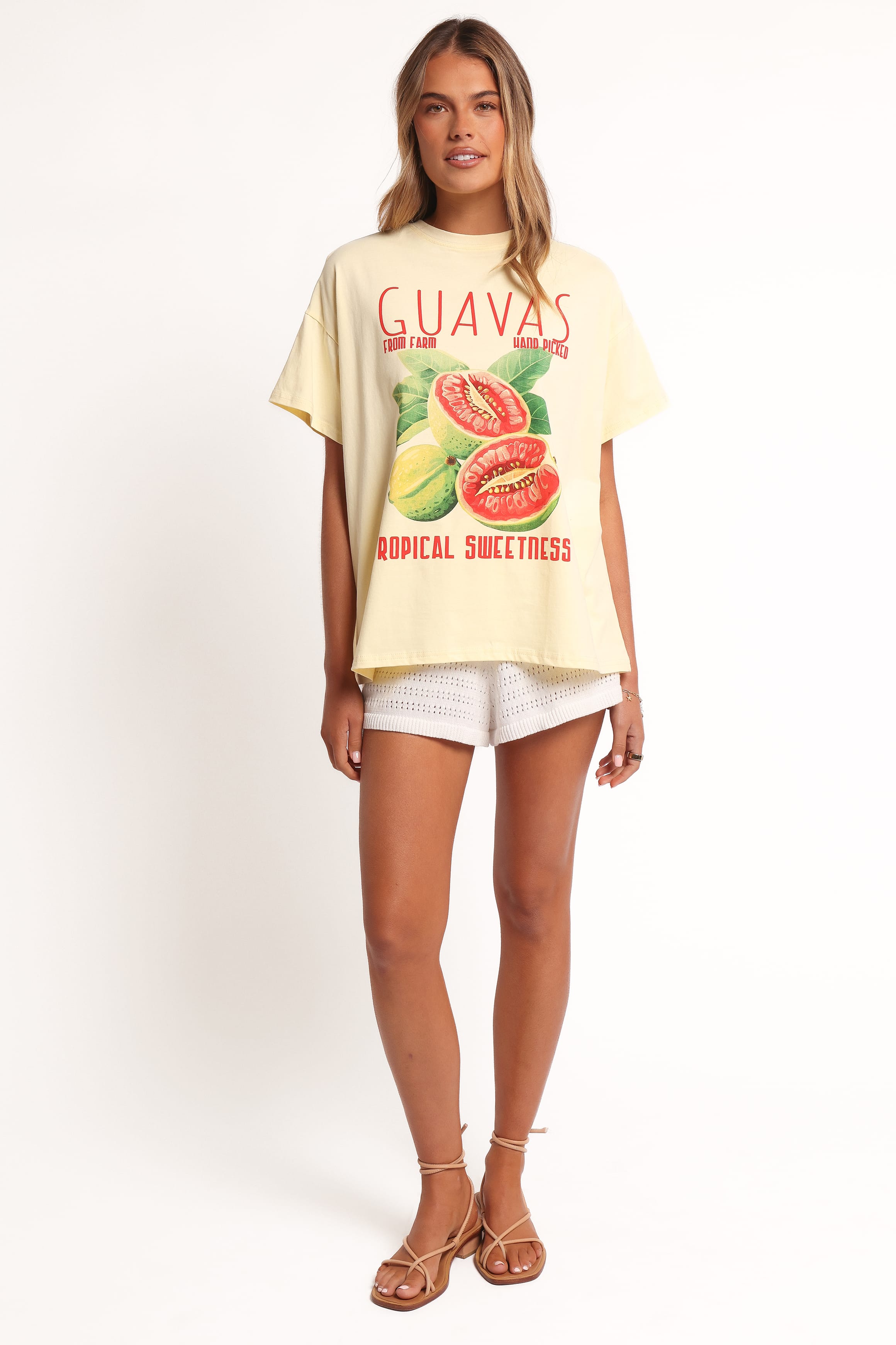 Guavas Graphic Tee - Pale Yellow