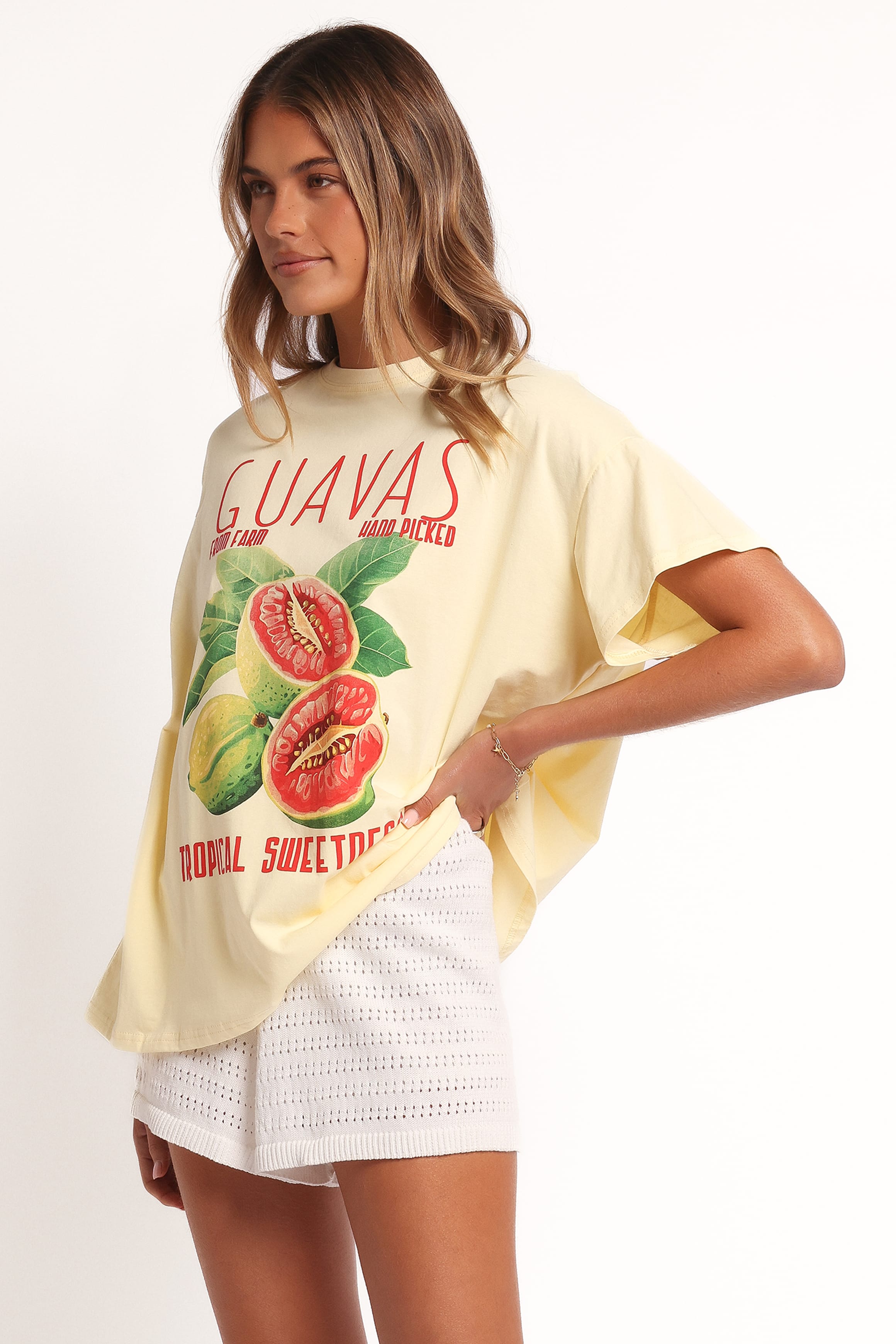 Guavas Graphic Tee - Pale Yellow