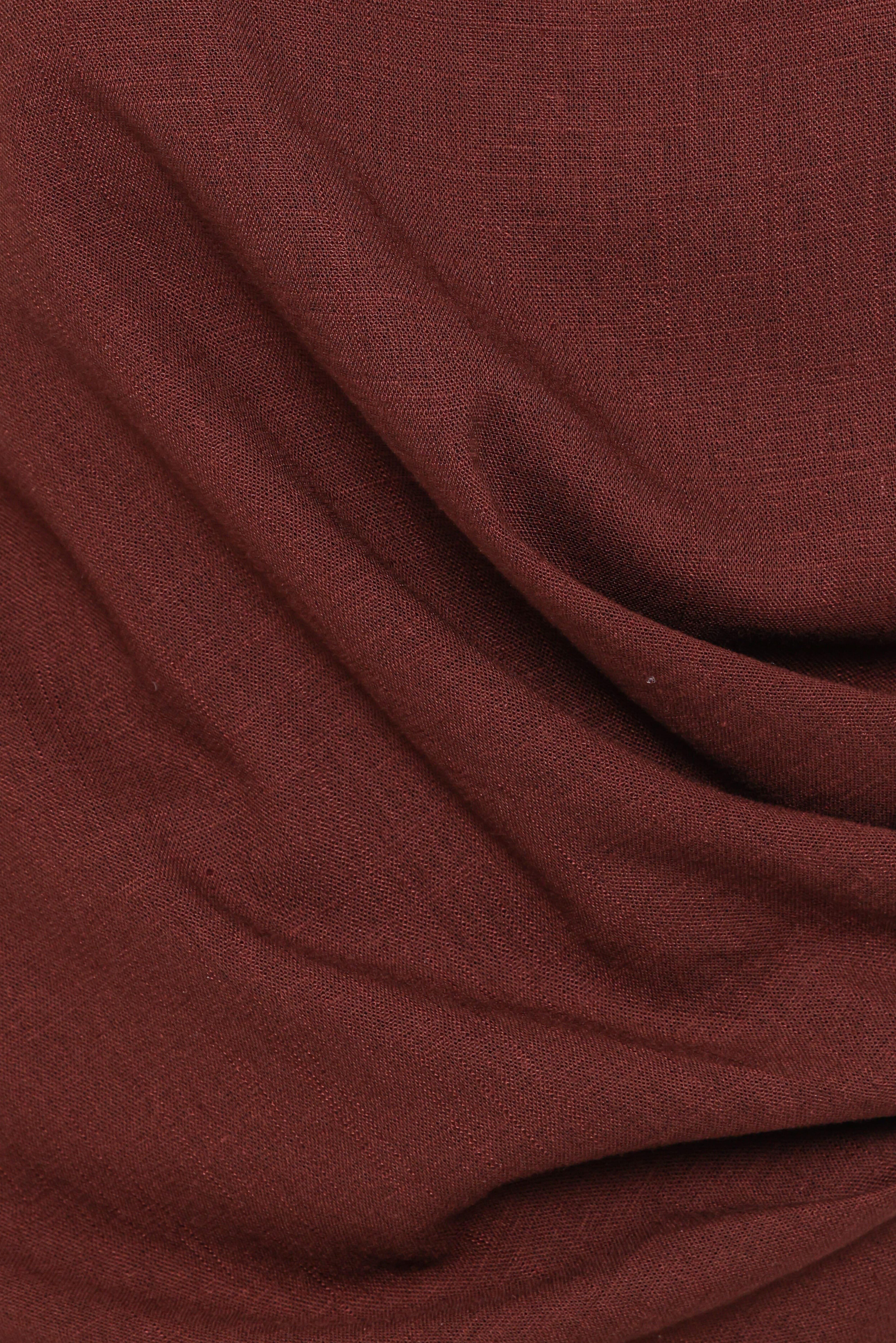 Heloise Side Tie Top - Dark Brown