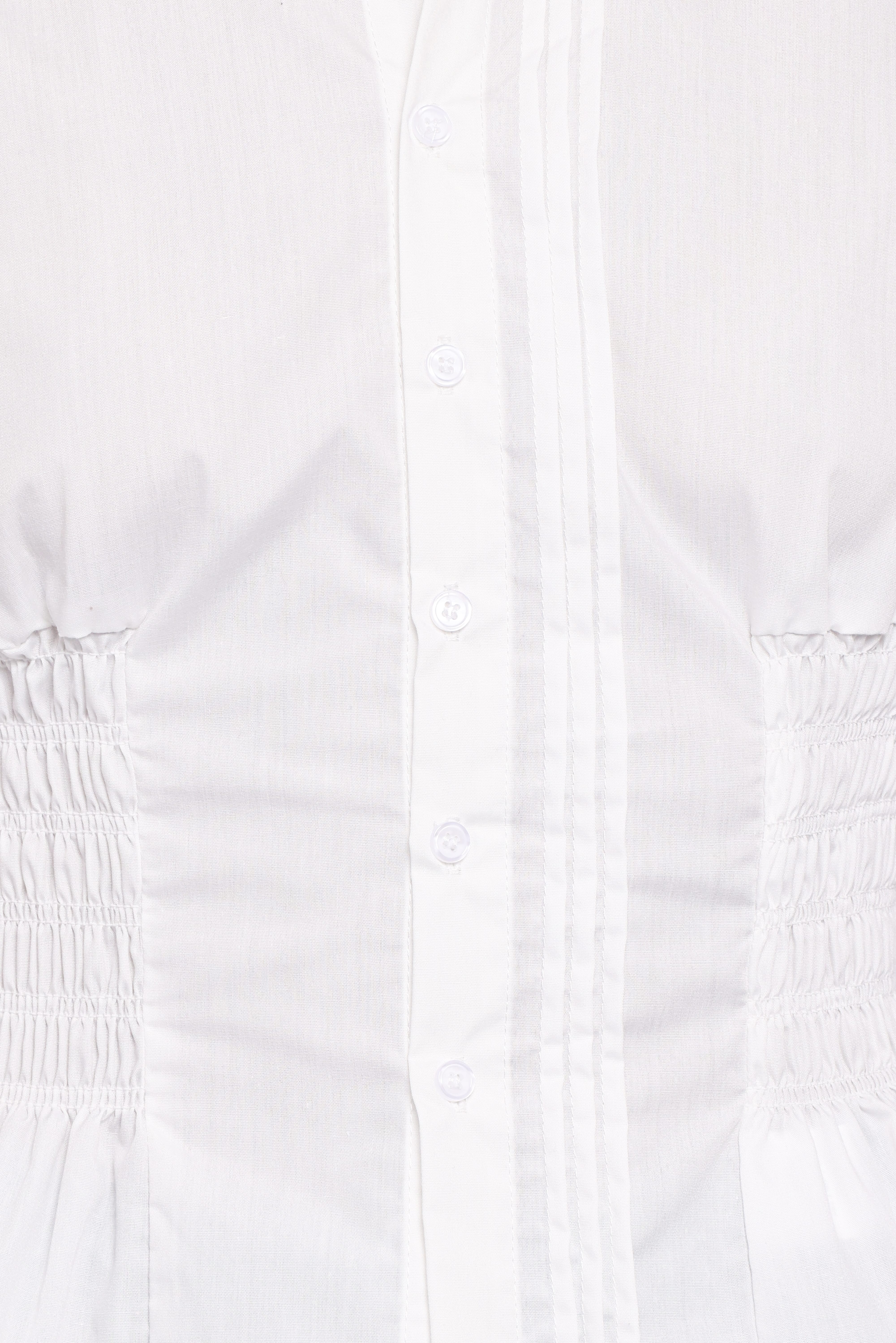 Ione Peplum Shirt - White