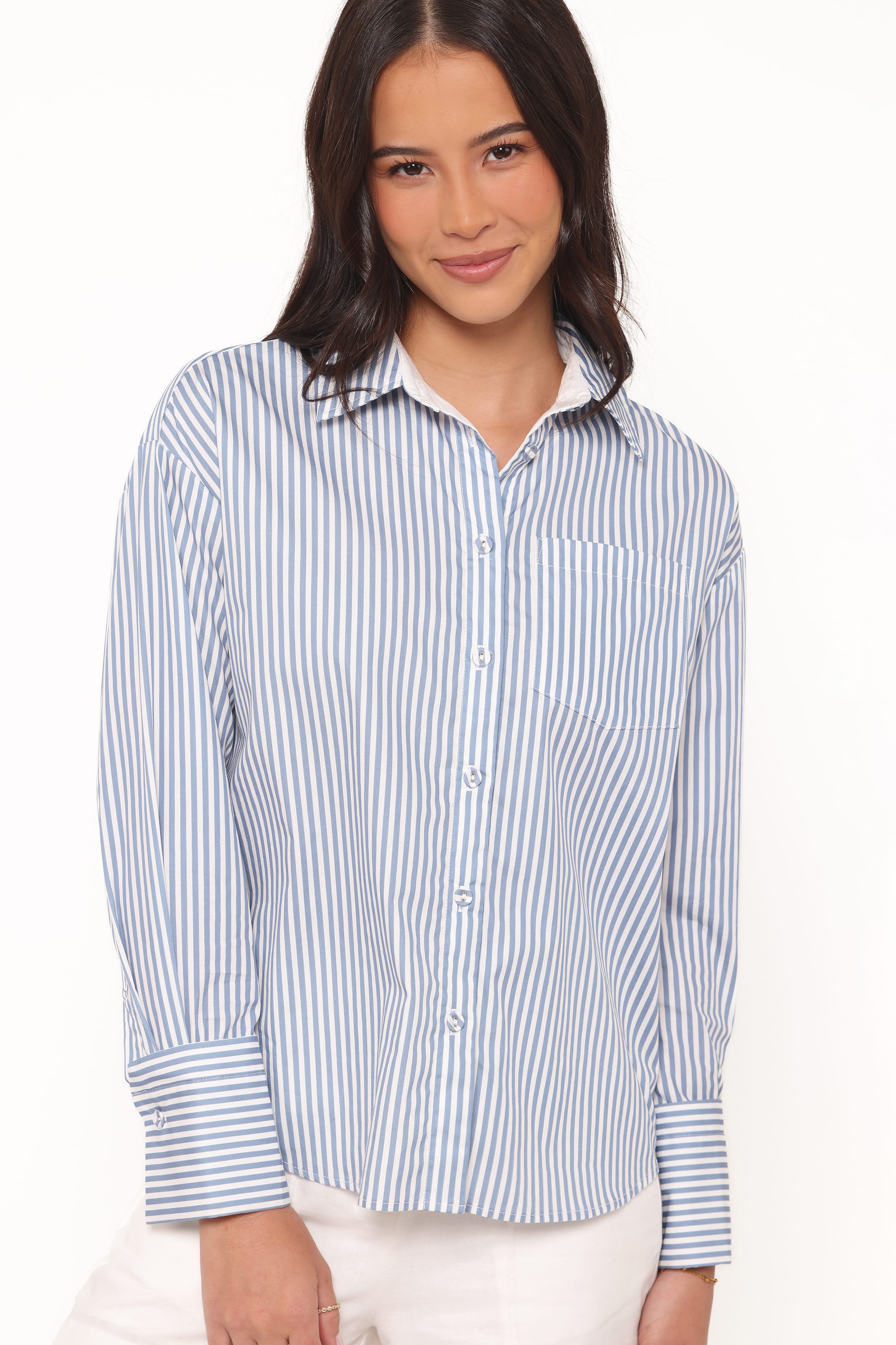 Jackson Button Up Shirt - Blue Stripe