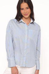 Jackson Button Up Shirt - Blue Stripe