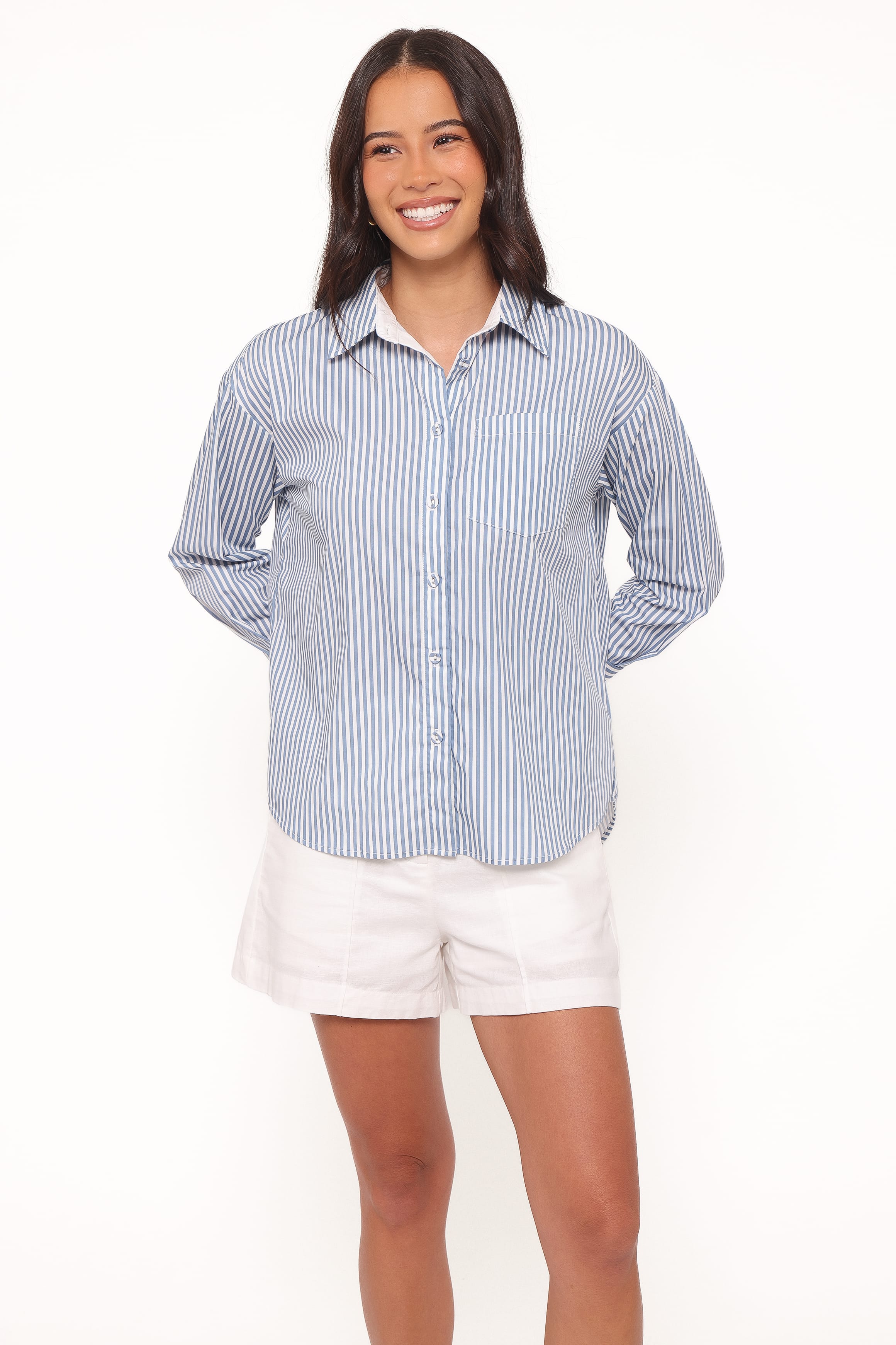 Jackson Button Up Shirt - Blue Stripe