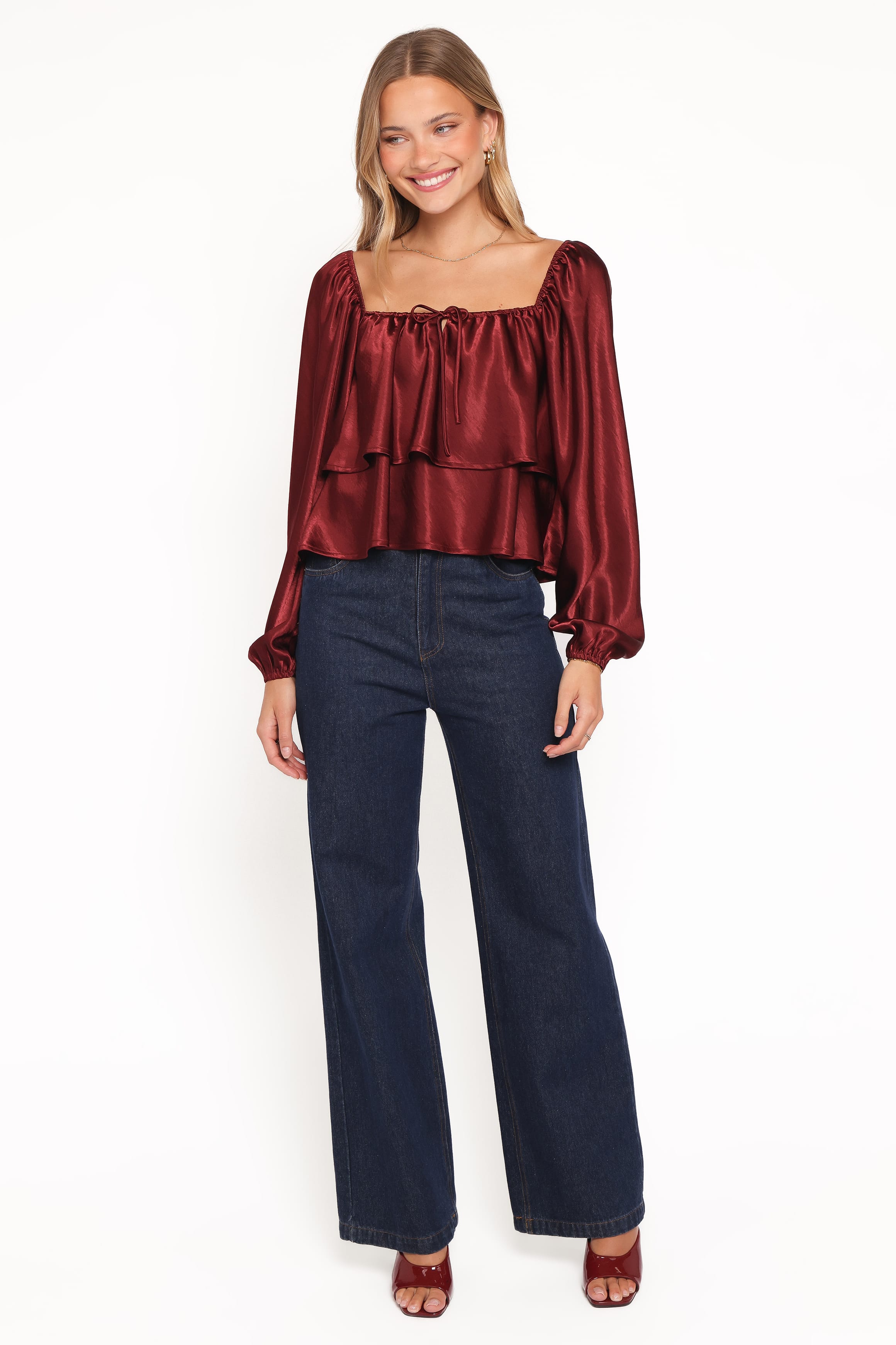 Janina Blouse - Wine