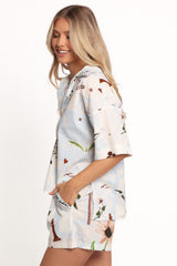 Jaymes Shirt - Blue Floral