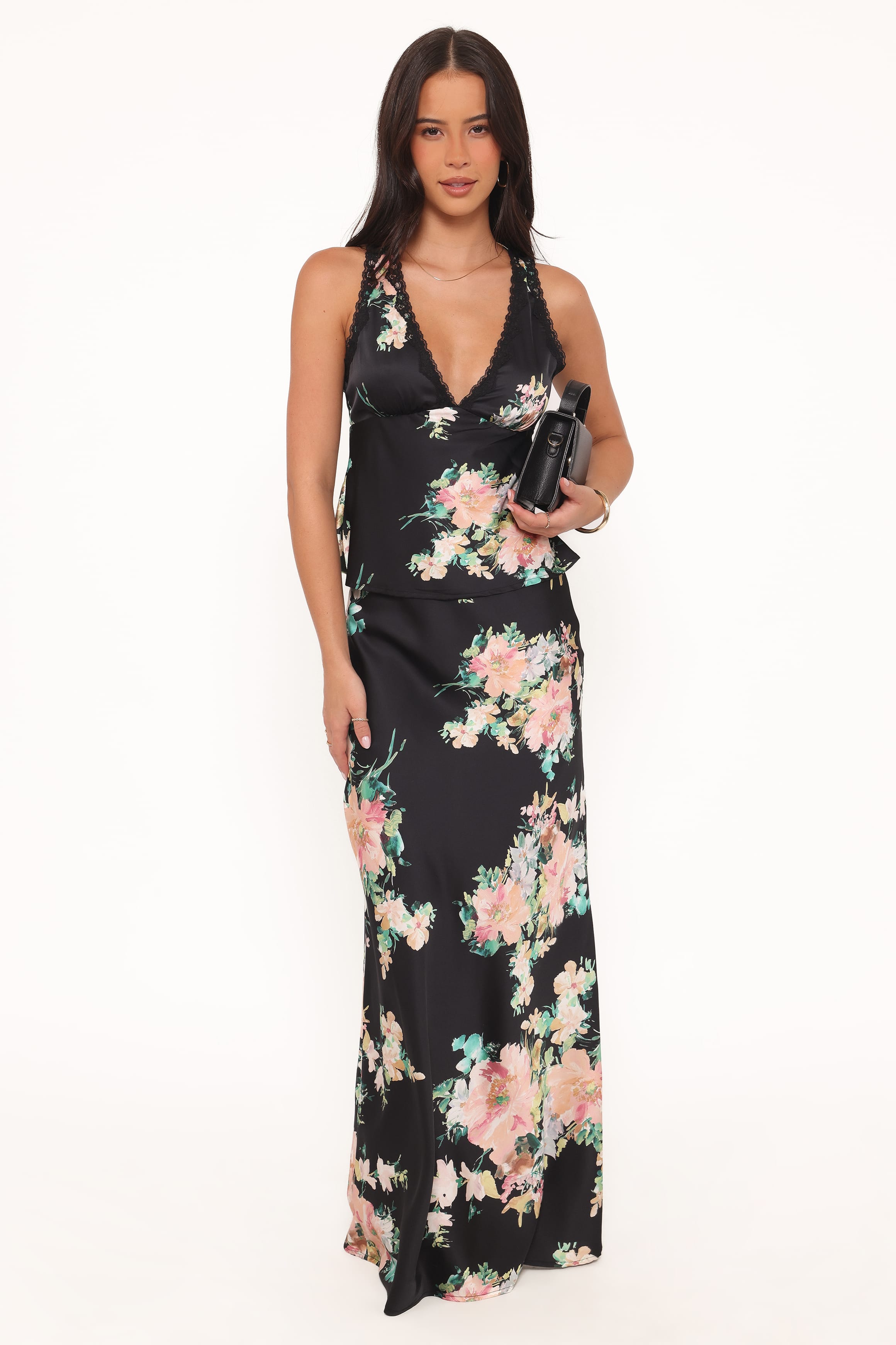 Kelso Top - Black Floral