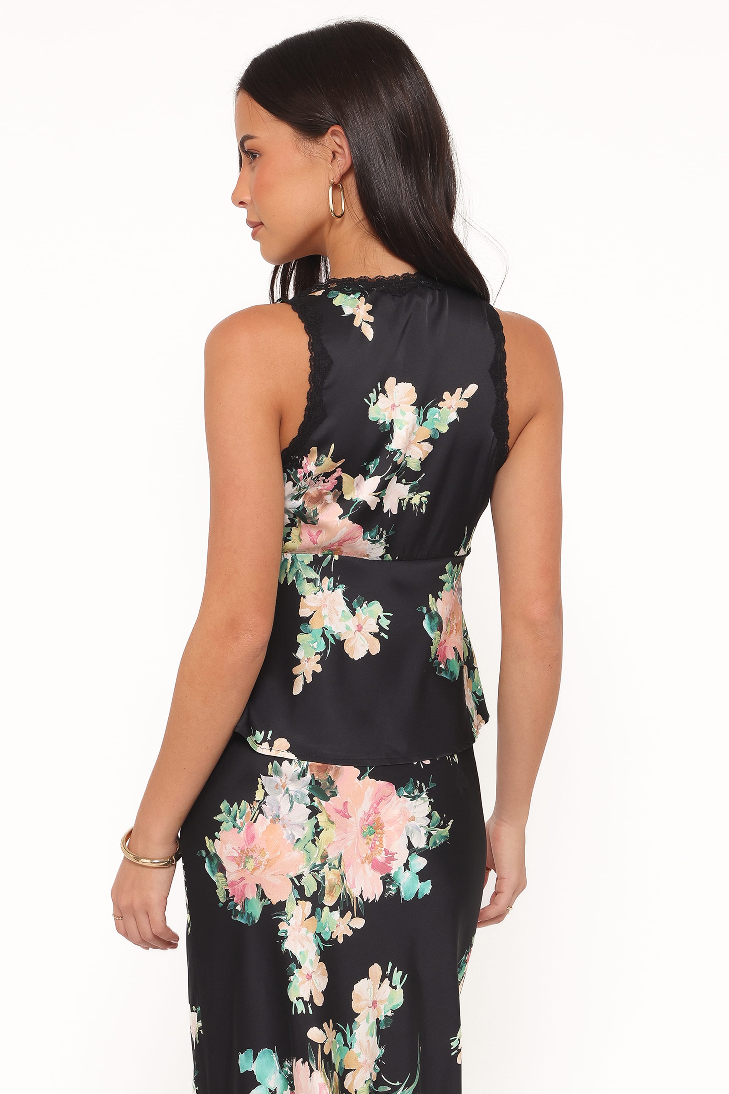 Kelso Top - Black Floral