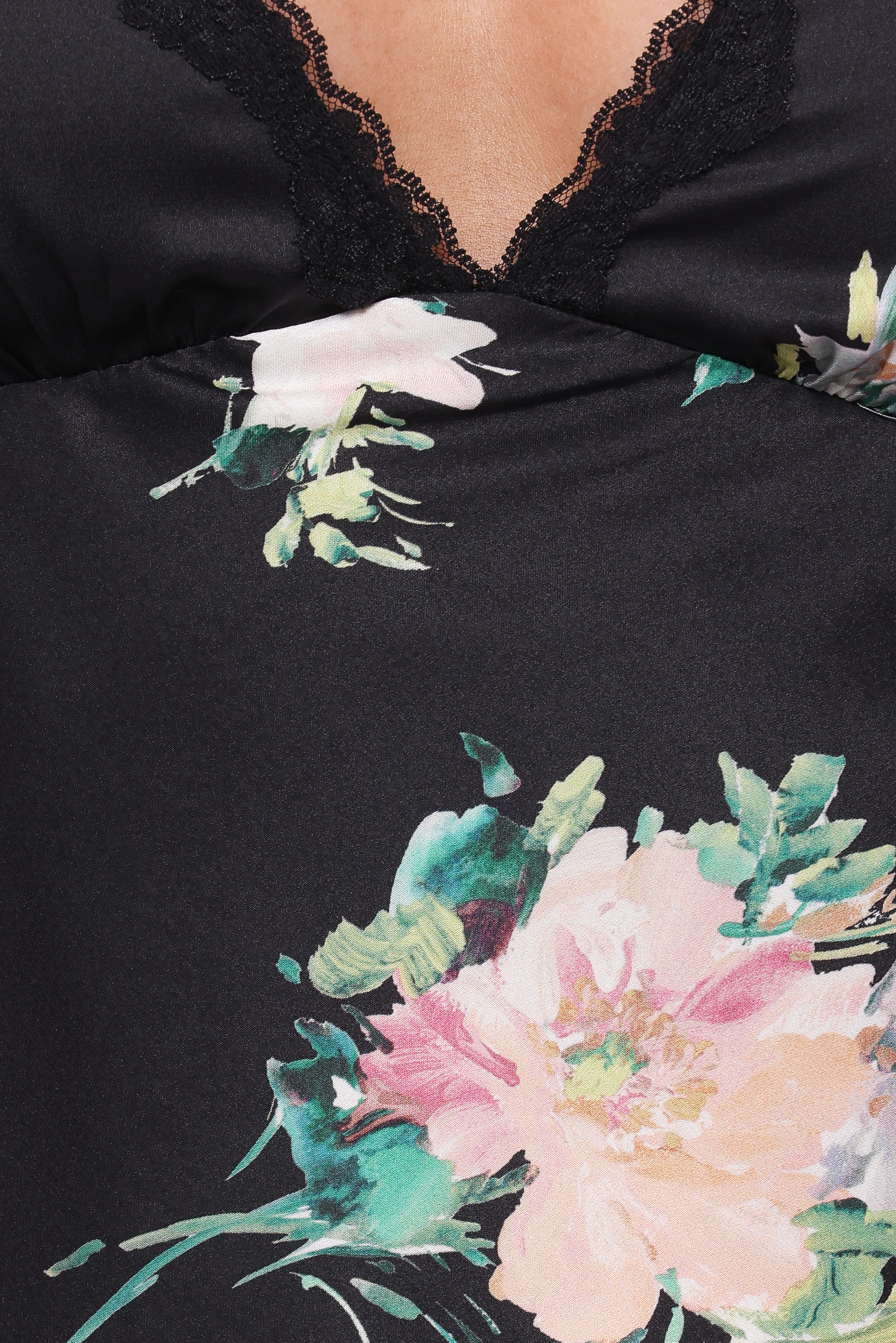 Kelso Top - Black Floral