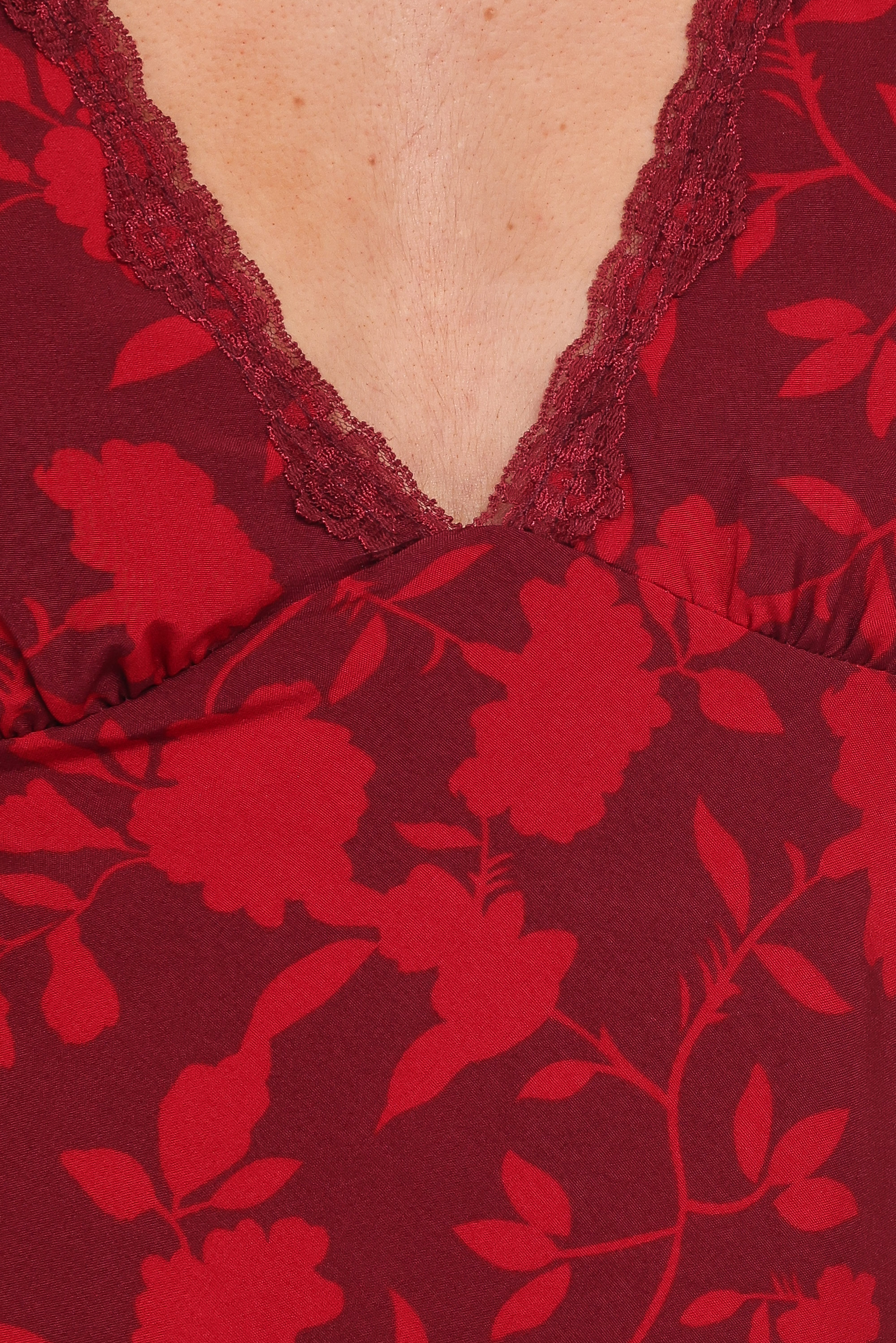 Kelso Top - Burgundy Floral