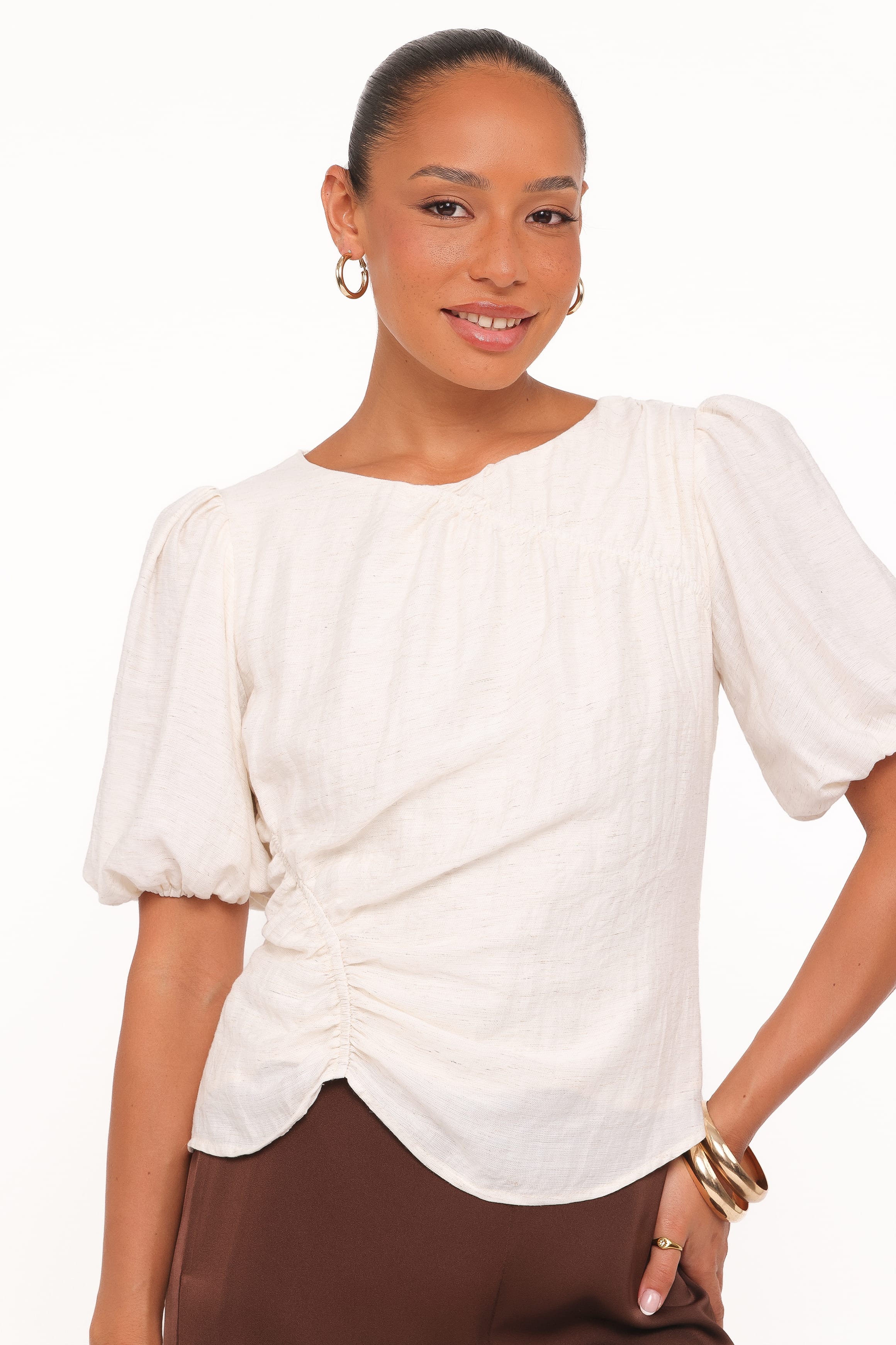 Laurel Puff Sleeve Top - Ivory