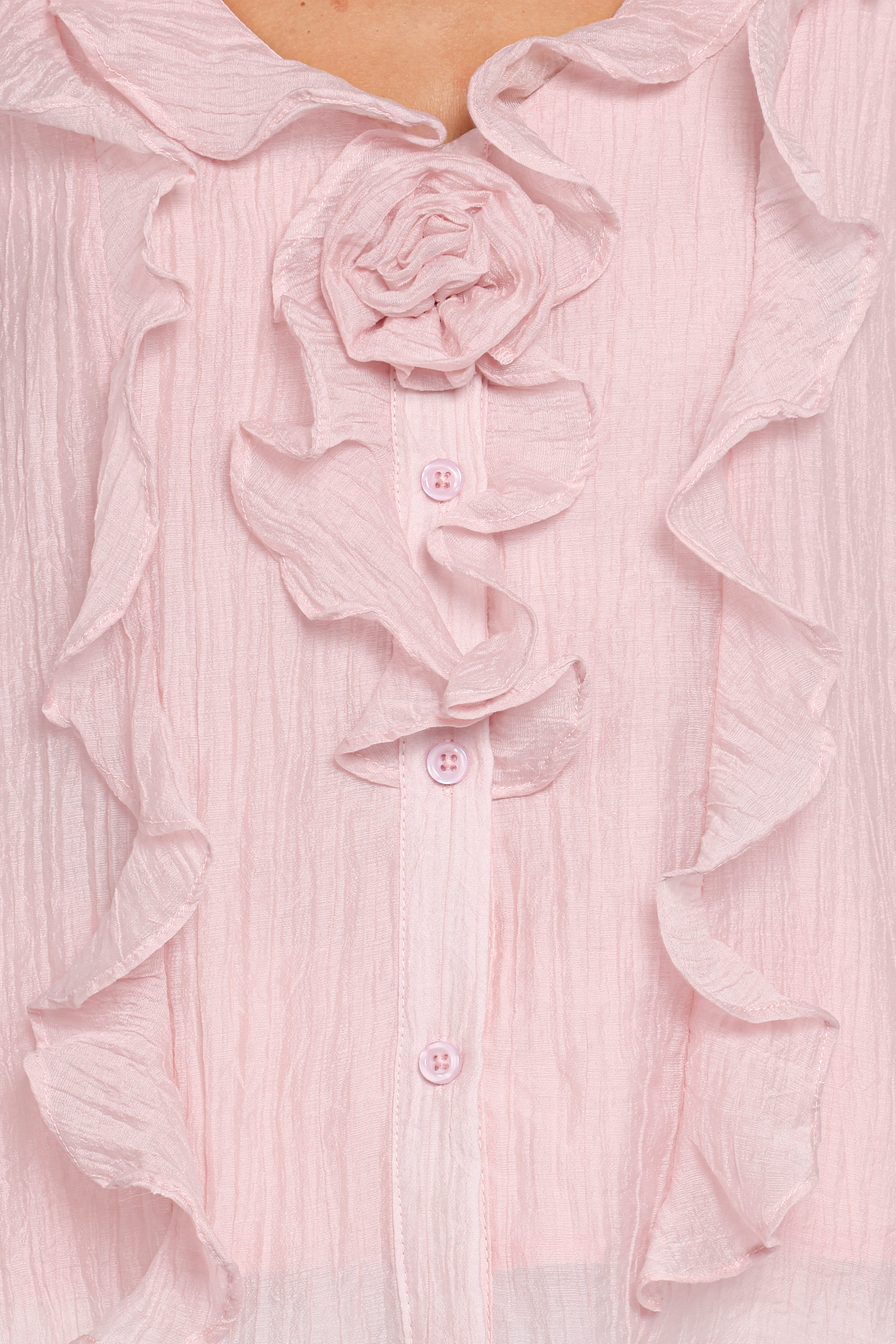 Lennon Ruffle Blouse - Blush