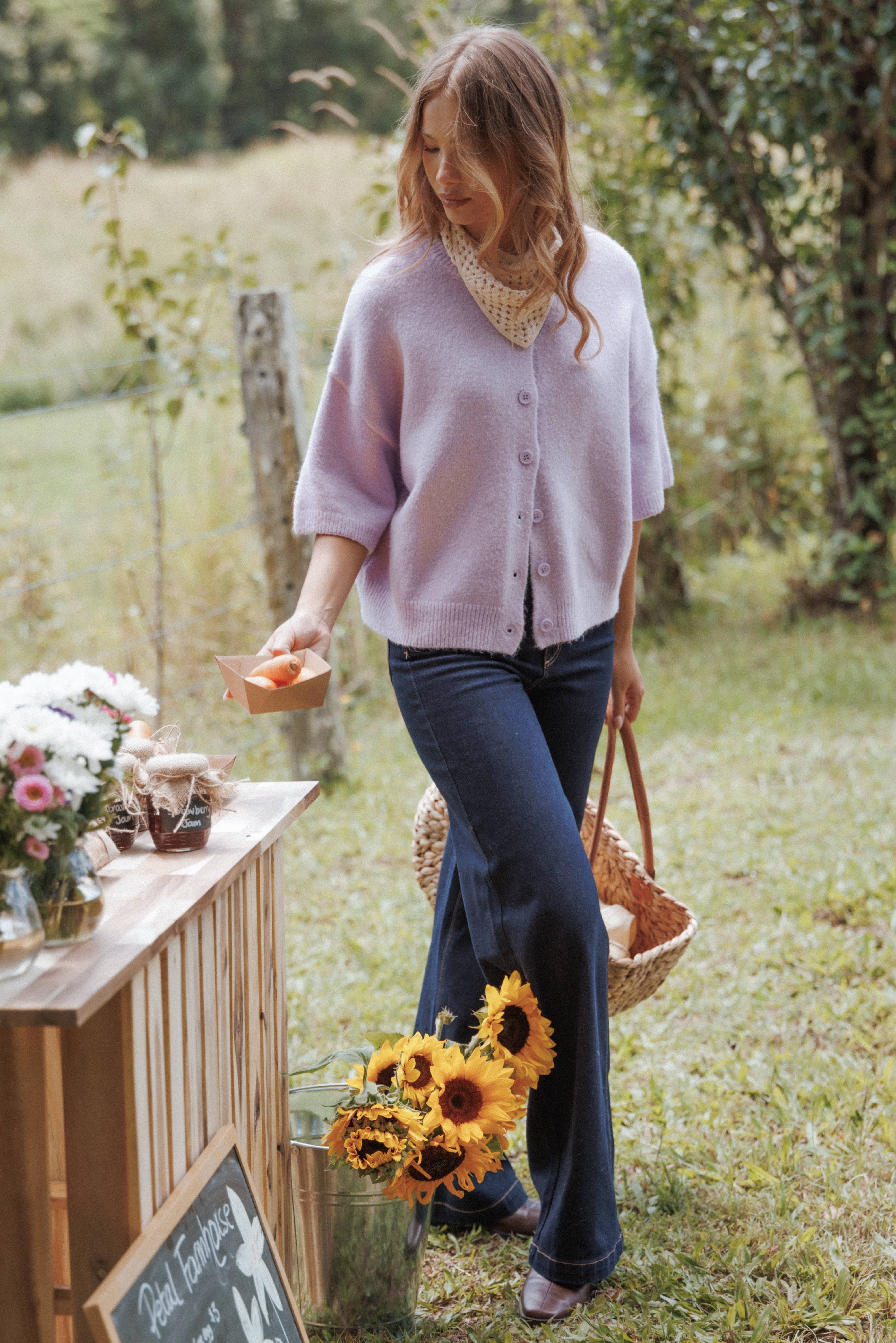 Lilith Knit Top - Lilac