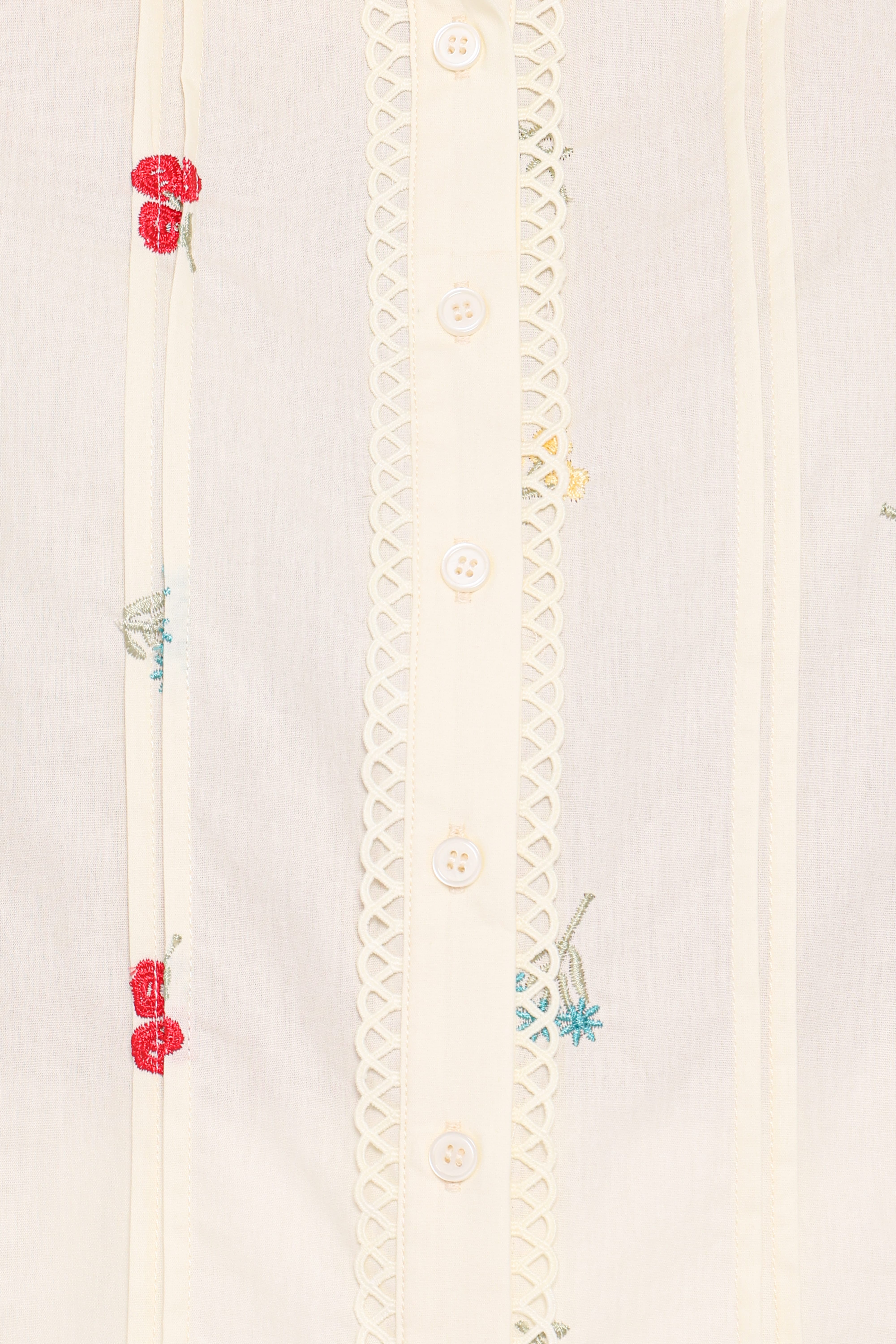 Lucile Embroidered Shirt - Light Yellow