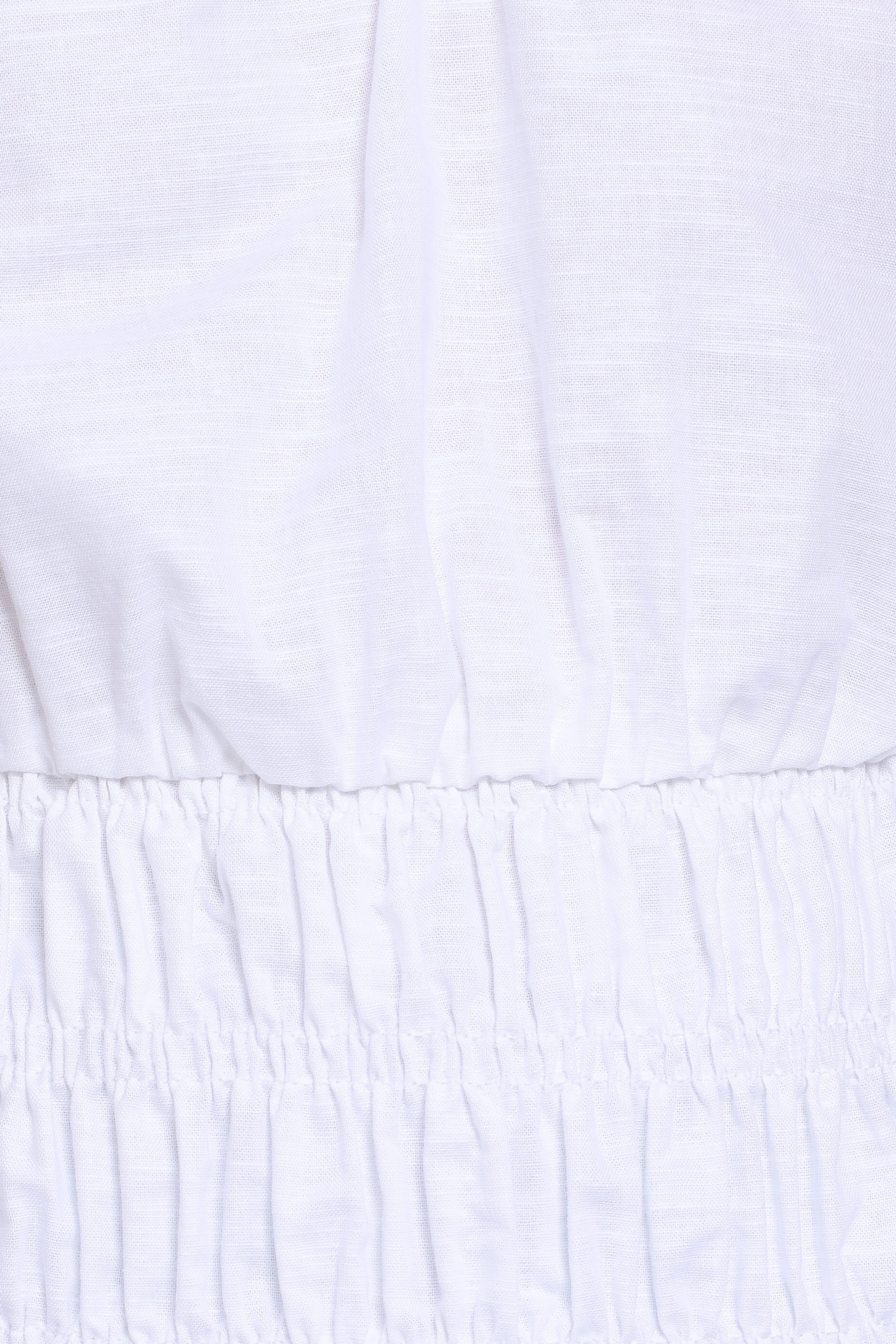 Lucilla Shirred Waist Top - White