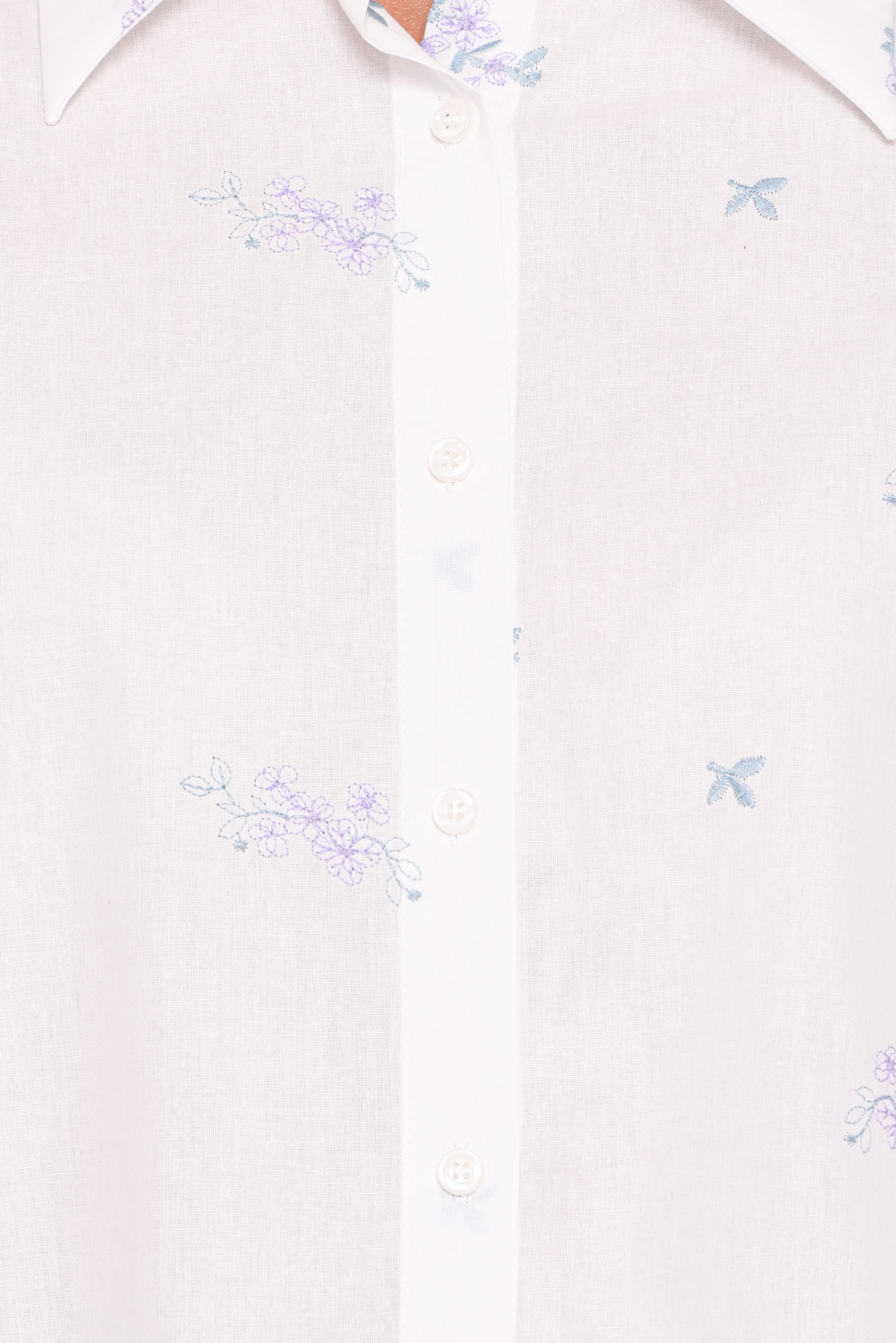 Luneth Button Up Blouse - White