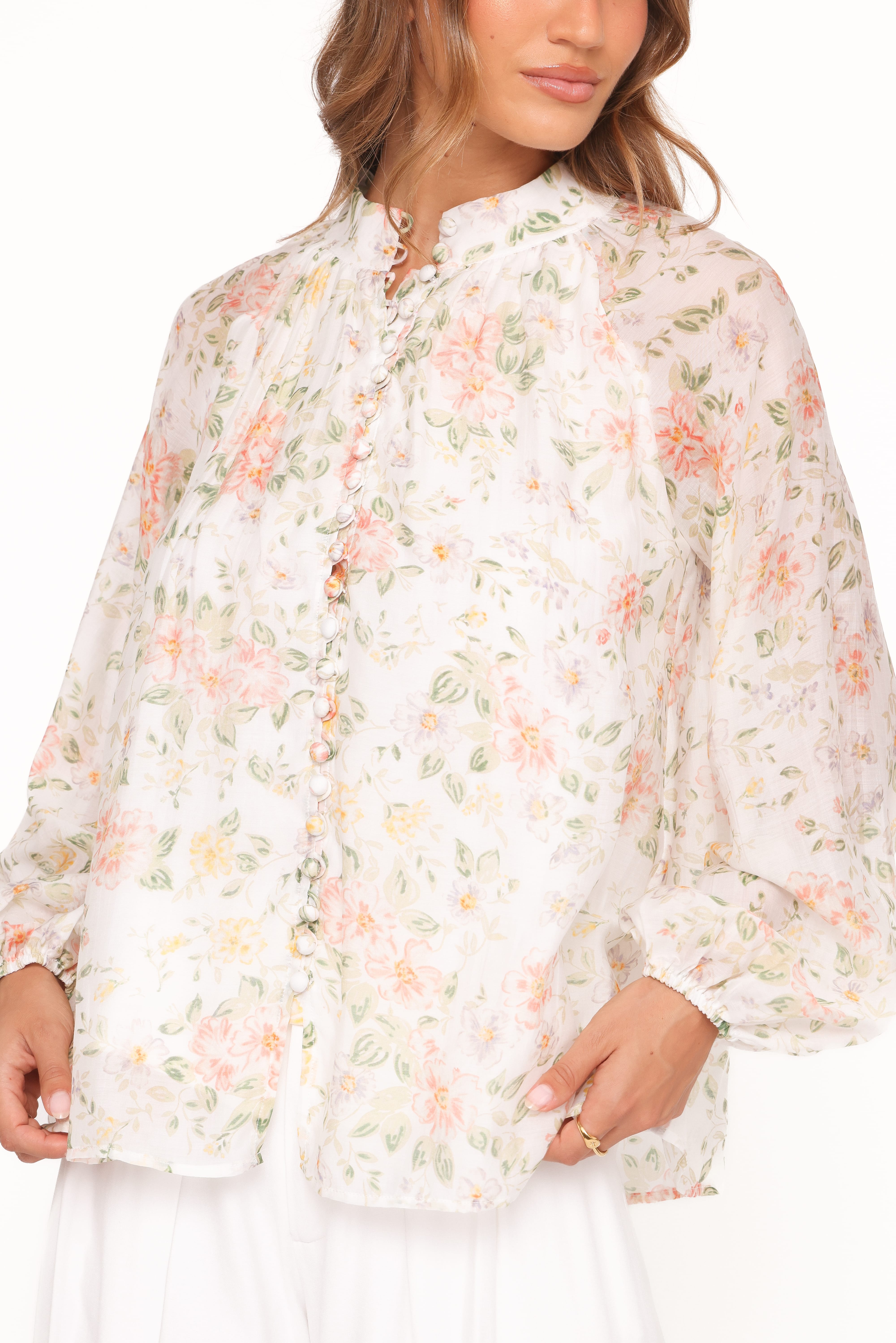 Marni Top -  White Multi Floral
