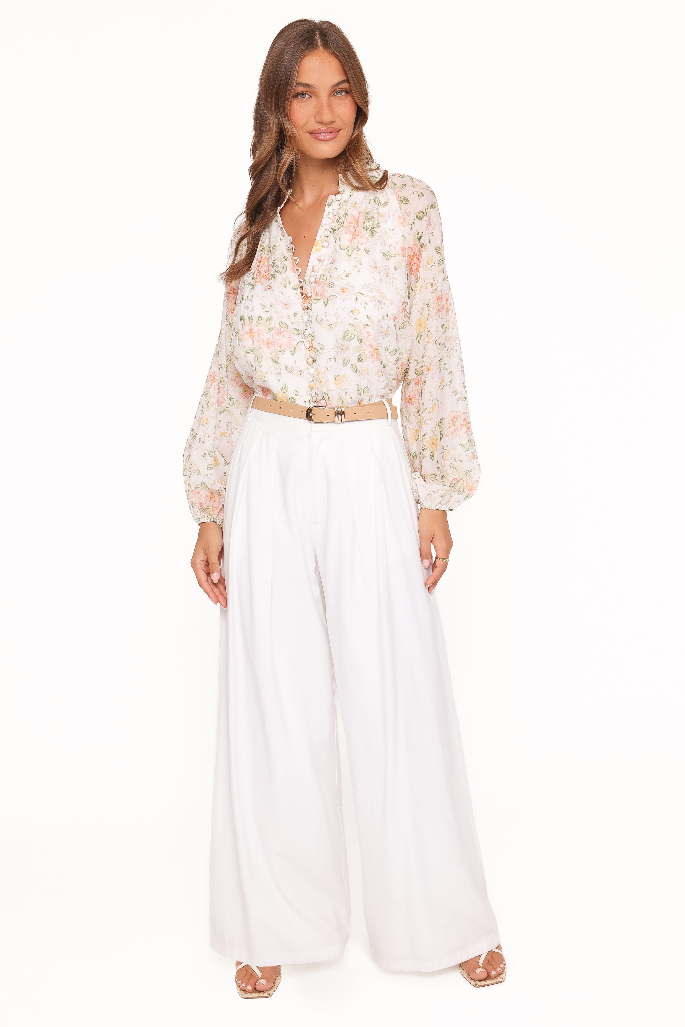 Marni Top -  White Multi Floral