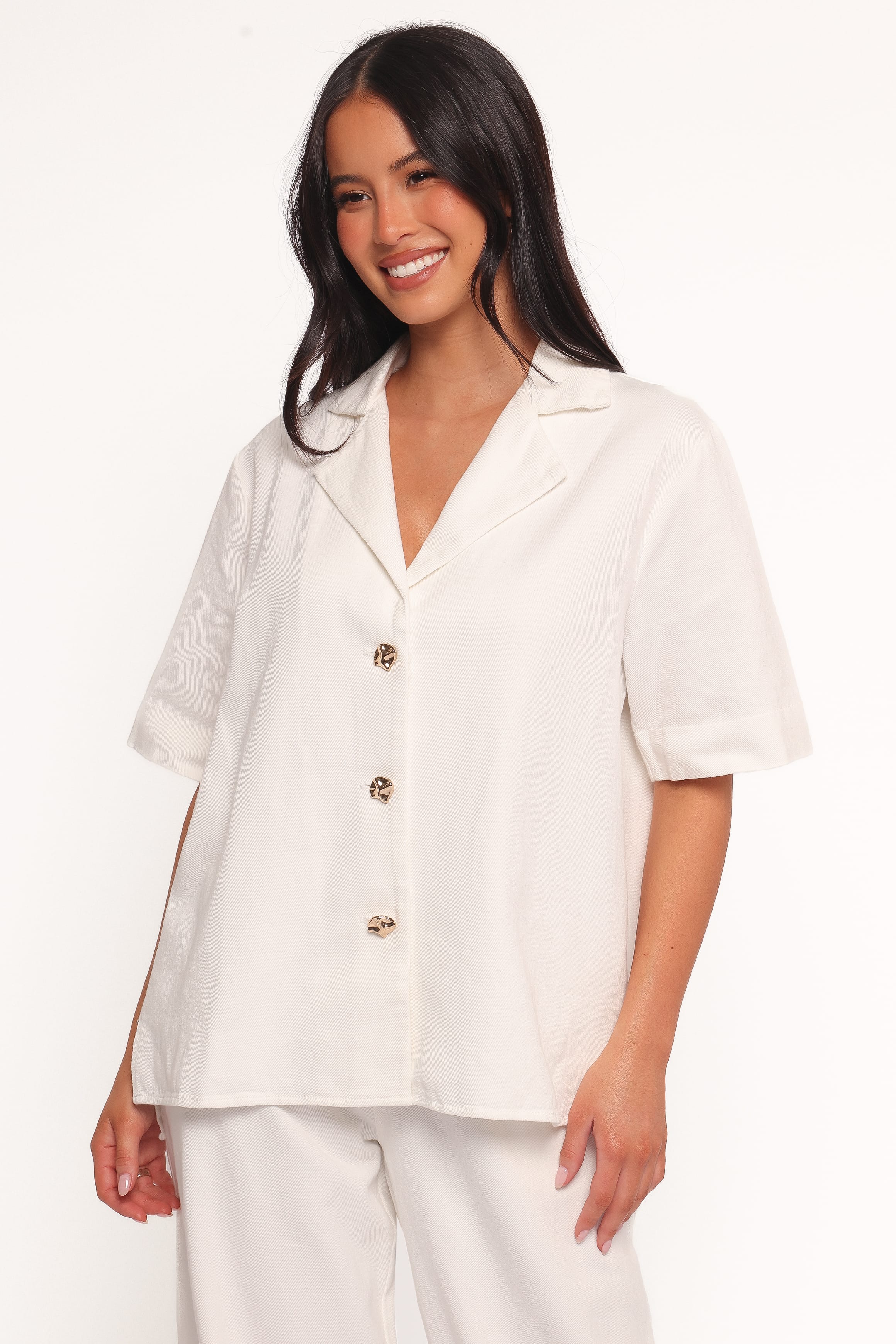 Odelia Denim Shirt - Off White