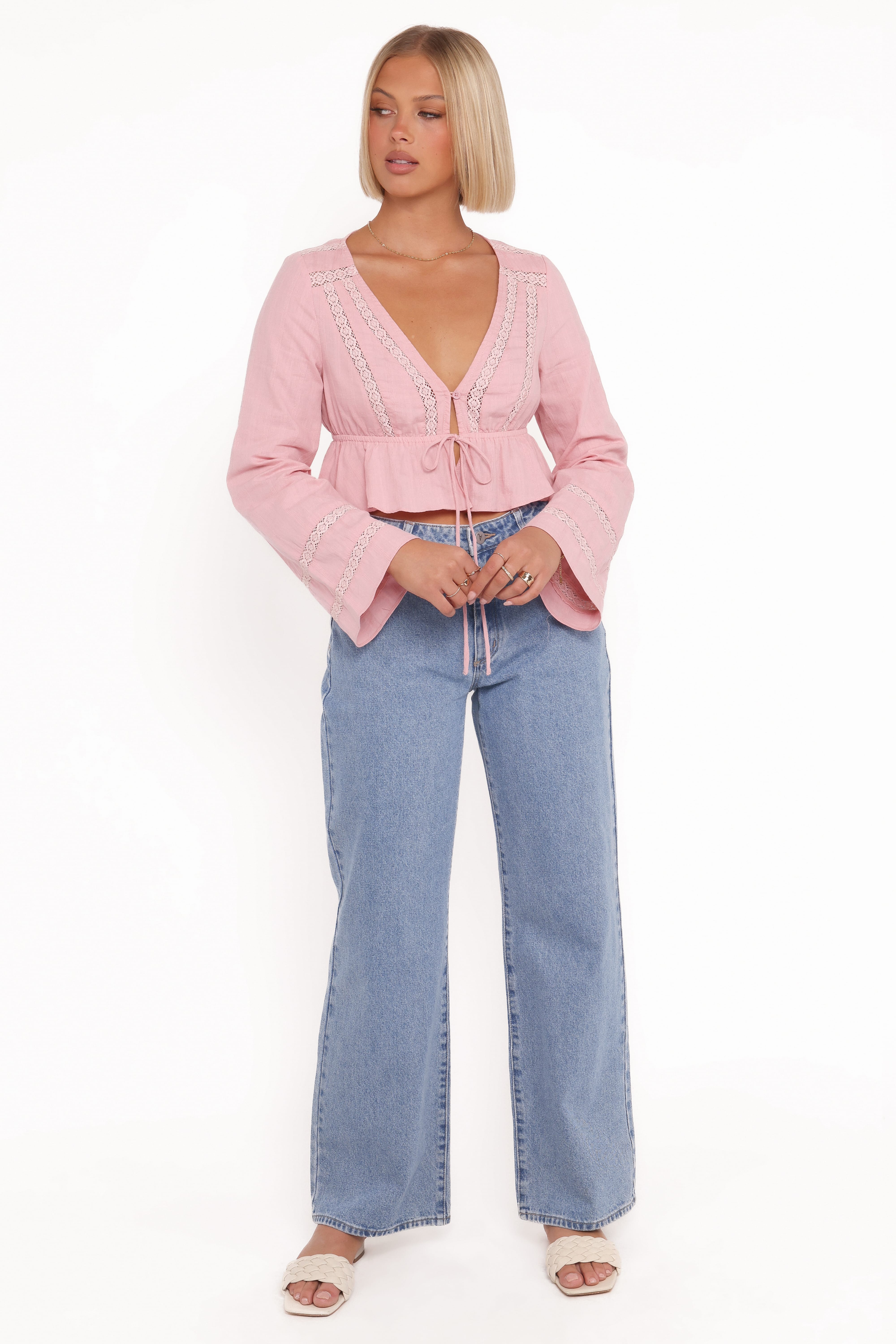 Reed Long Sleeve Top - Pink