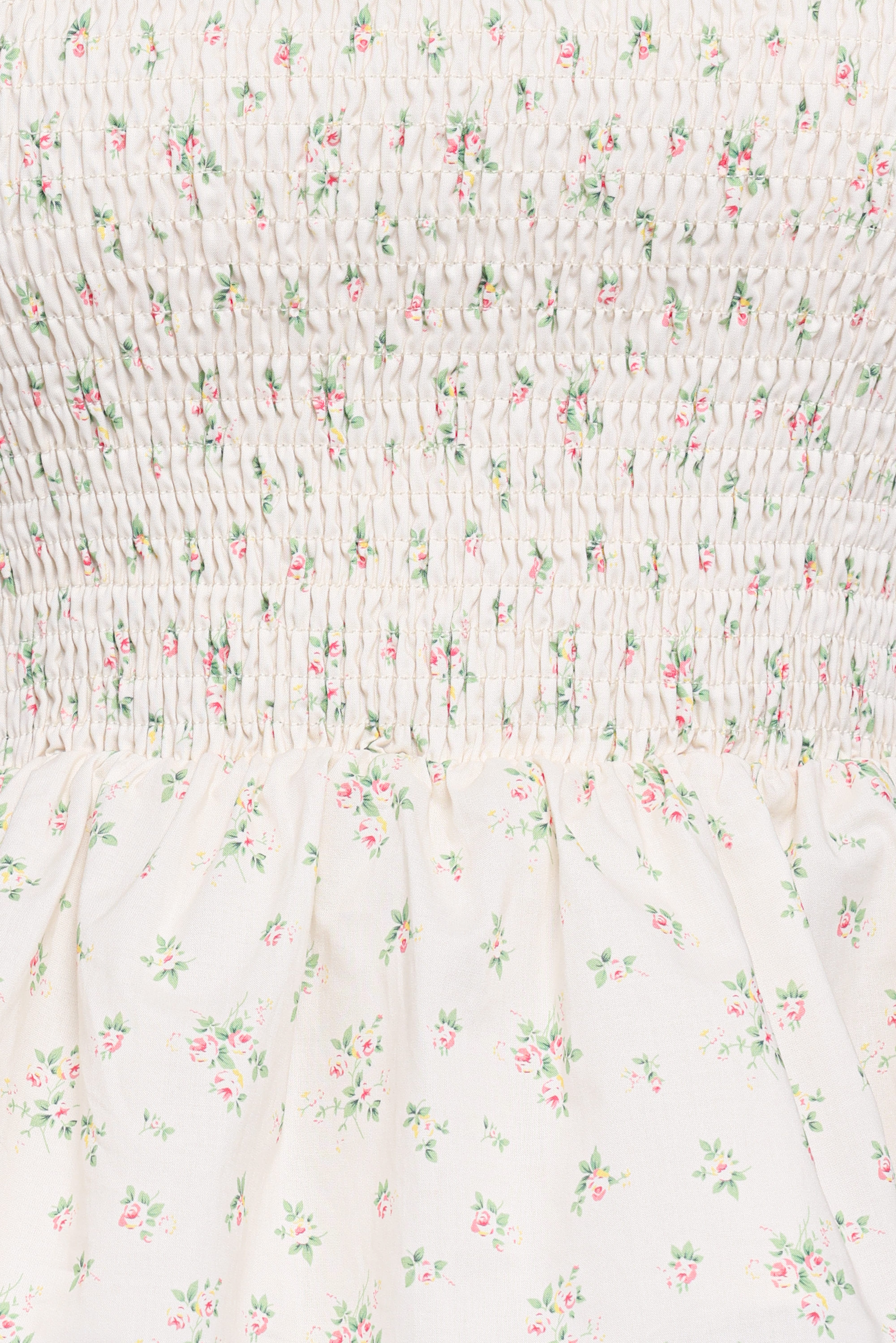 Remira Smocked Ruffle Top - White Betty