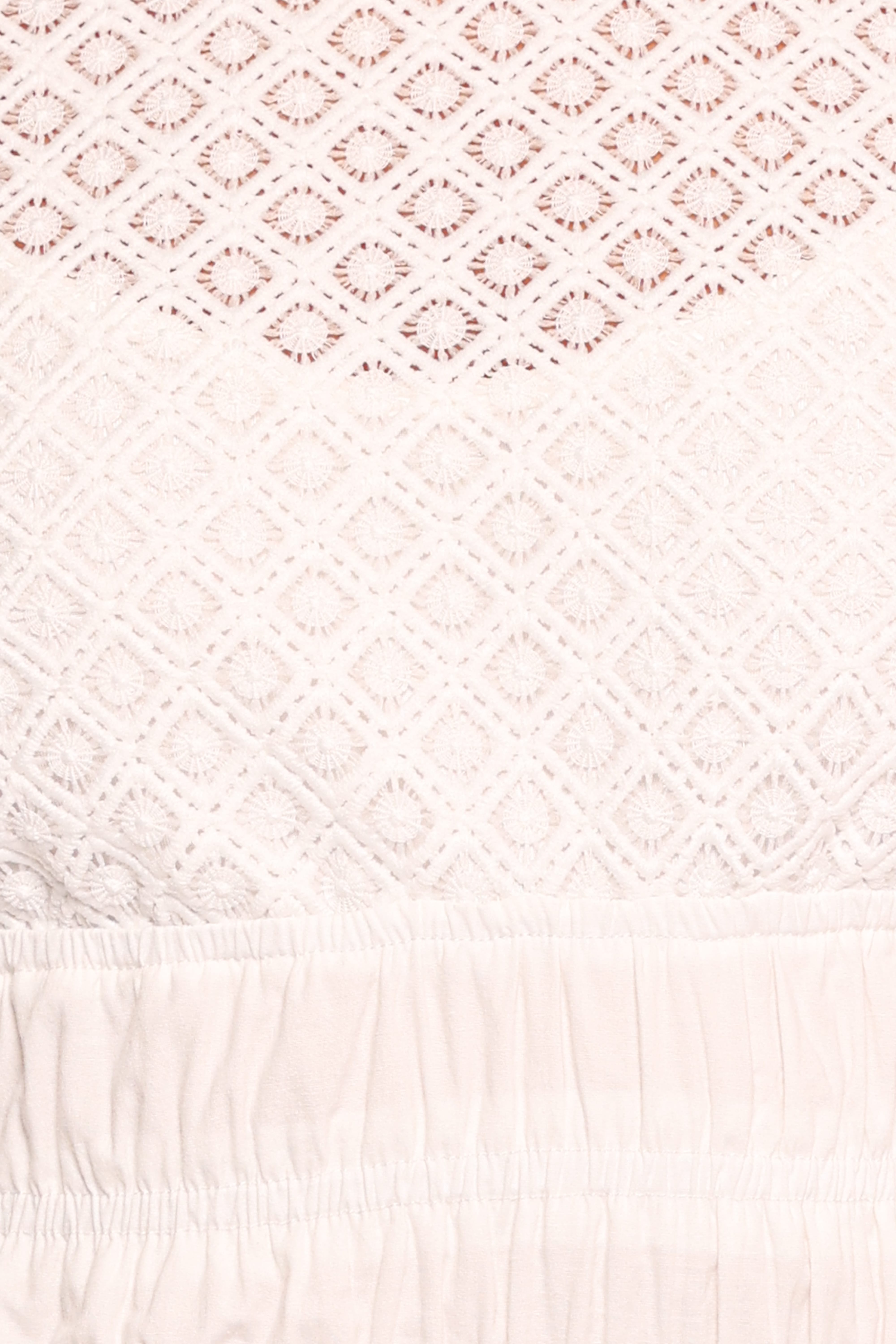 Riven Shirred Top - White