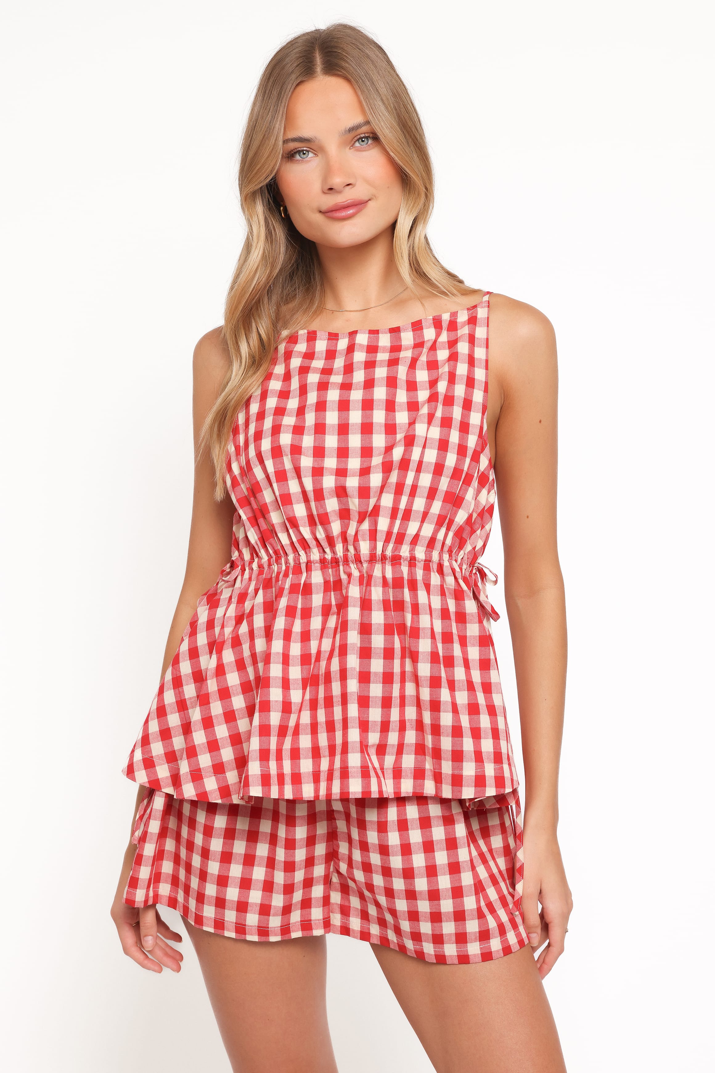 Rory Top - Red Gingham