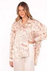 Rosalie Shirt - Brown Paisley