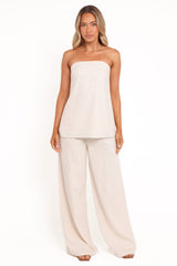 Rosemarie Strapless Top - Oatmeal