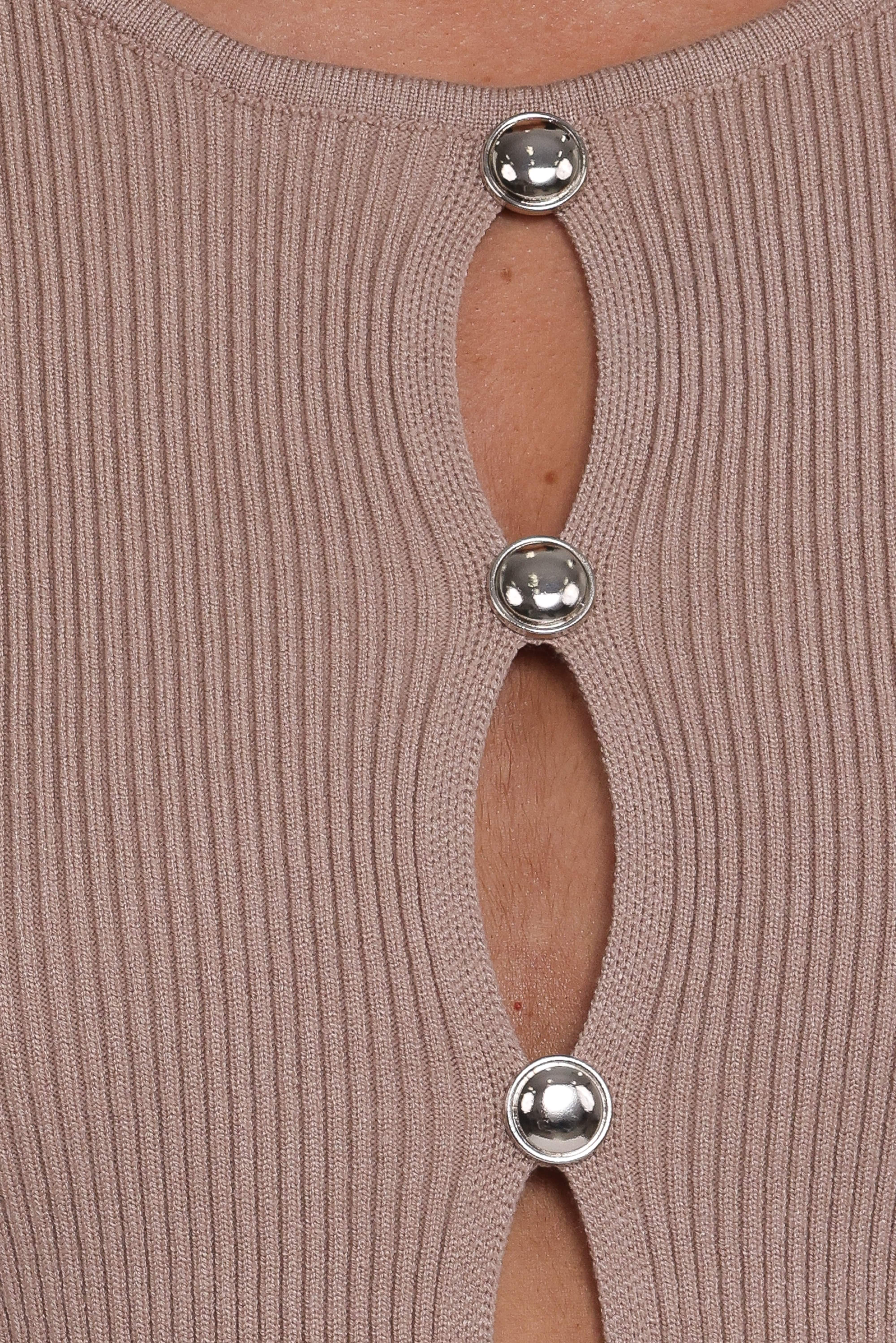Rosienna Knit Top - Taupe