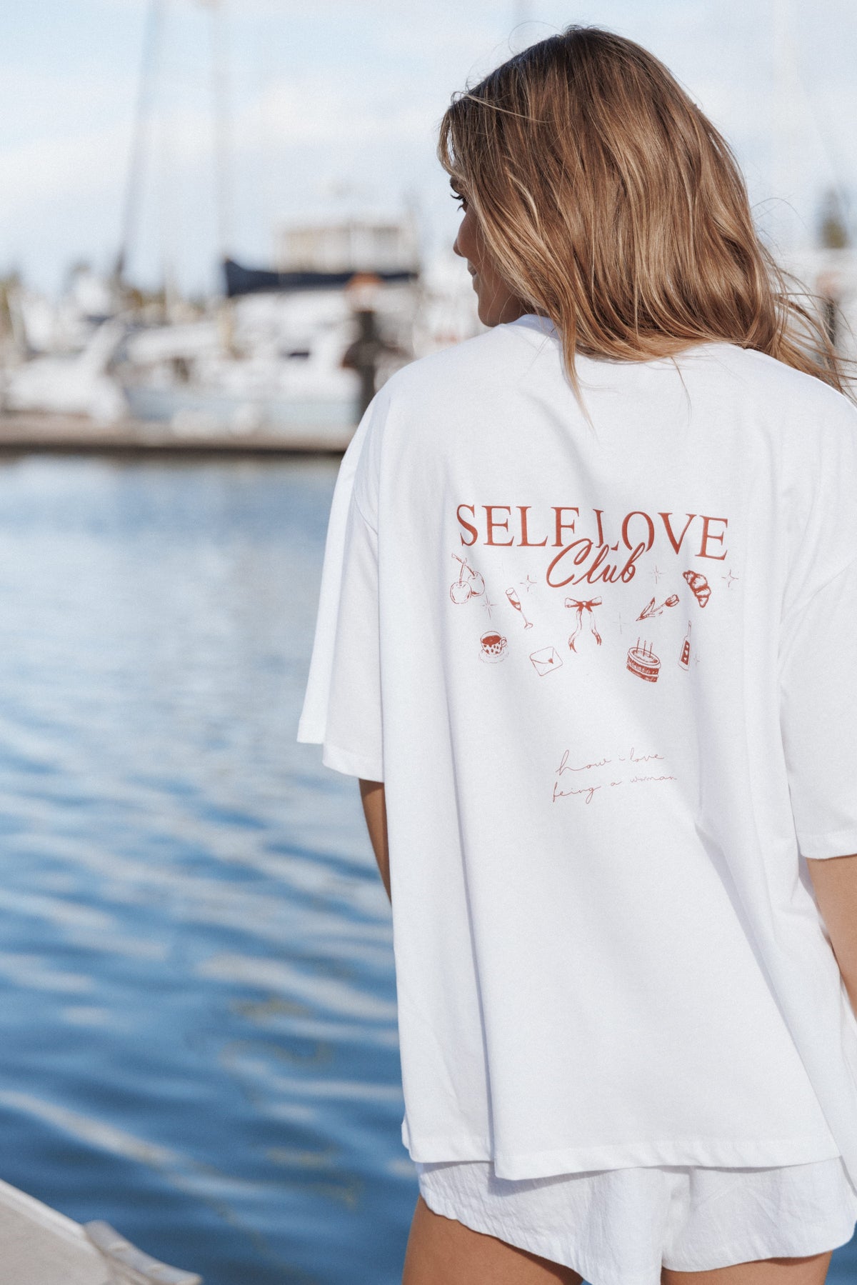 Runa Self Love Graphic Tee - White