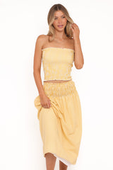 Salome Strapless Top - Mango Stripe