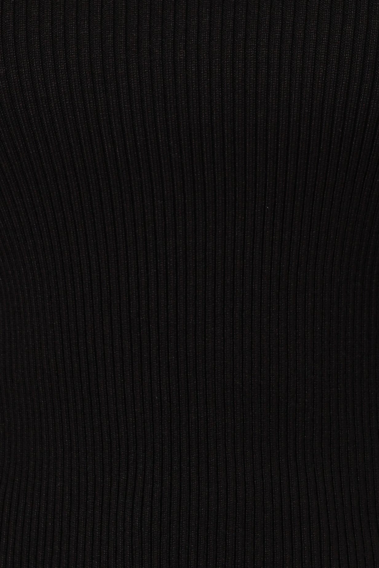 Tammy Ribbed Knit Top - Black