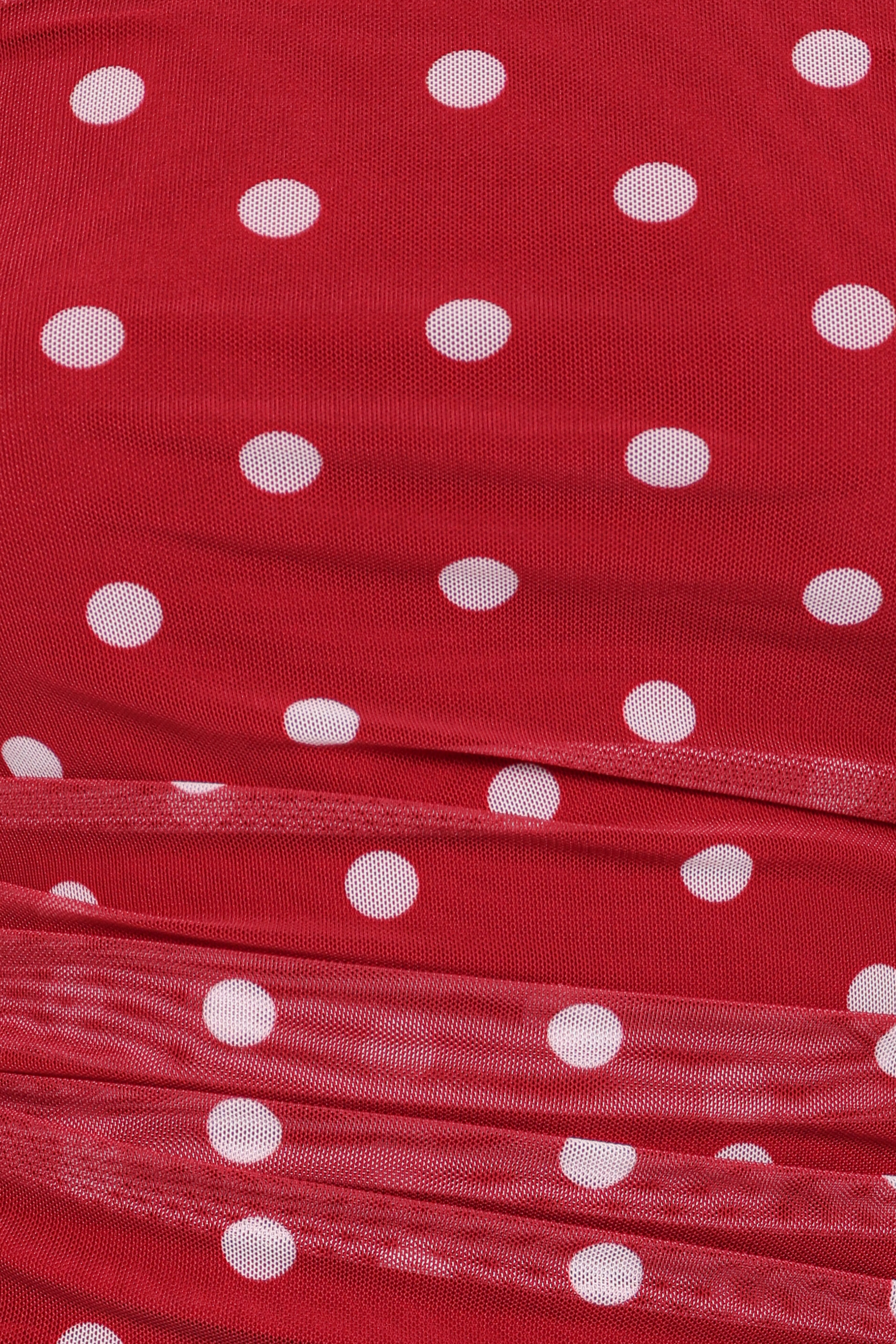 Tullia Strapless Top - Red Polka Dot