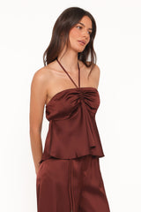 Vita Halter Top - Brown