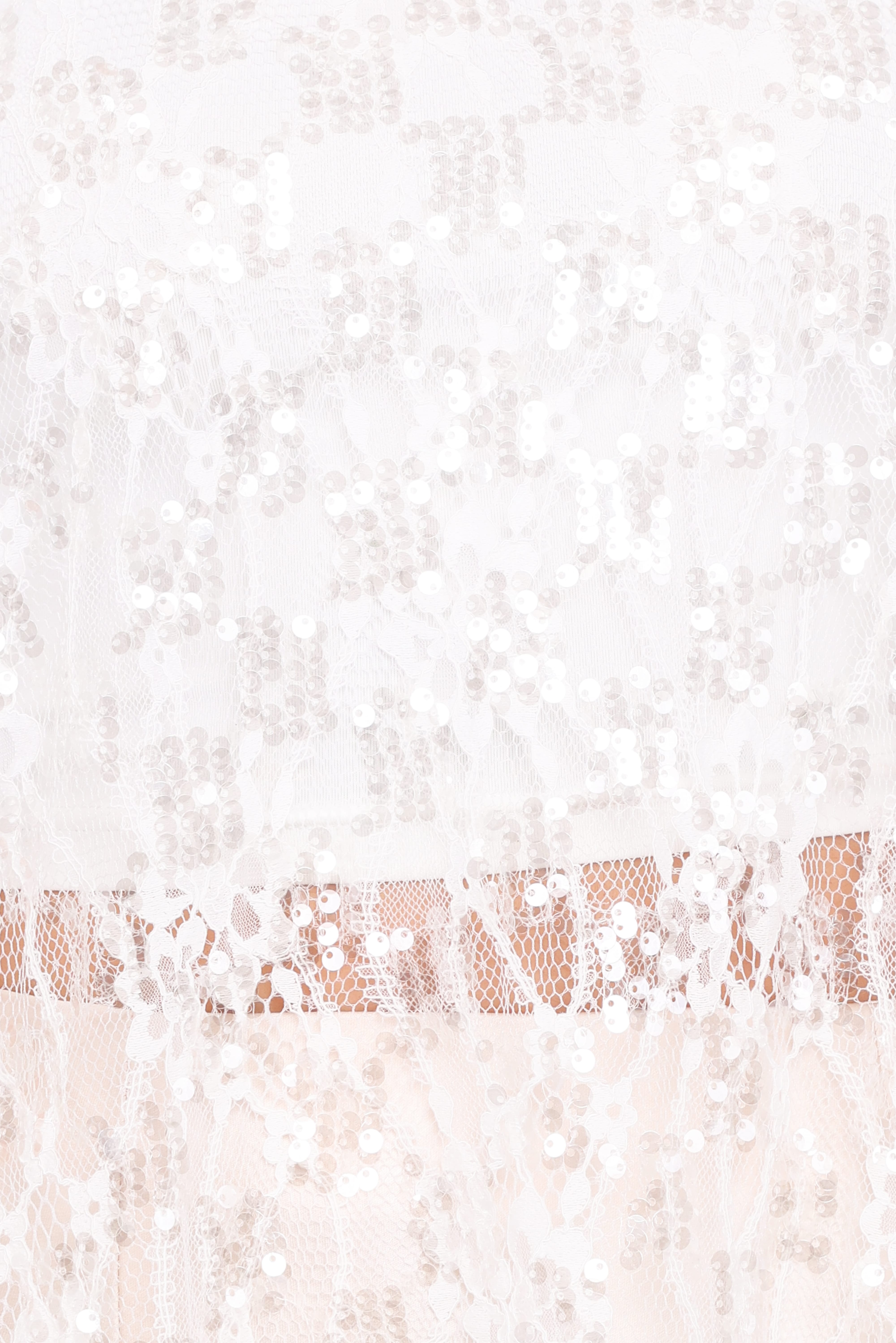 Yonder Sheer Lace Tee Top - White