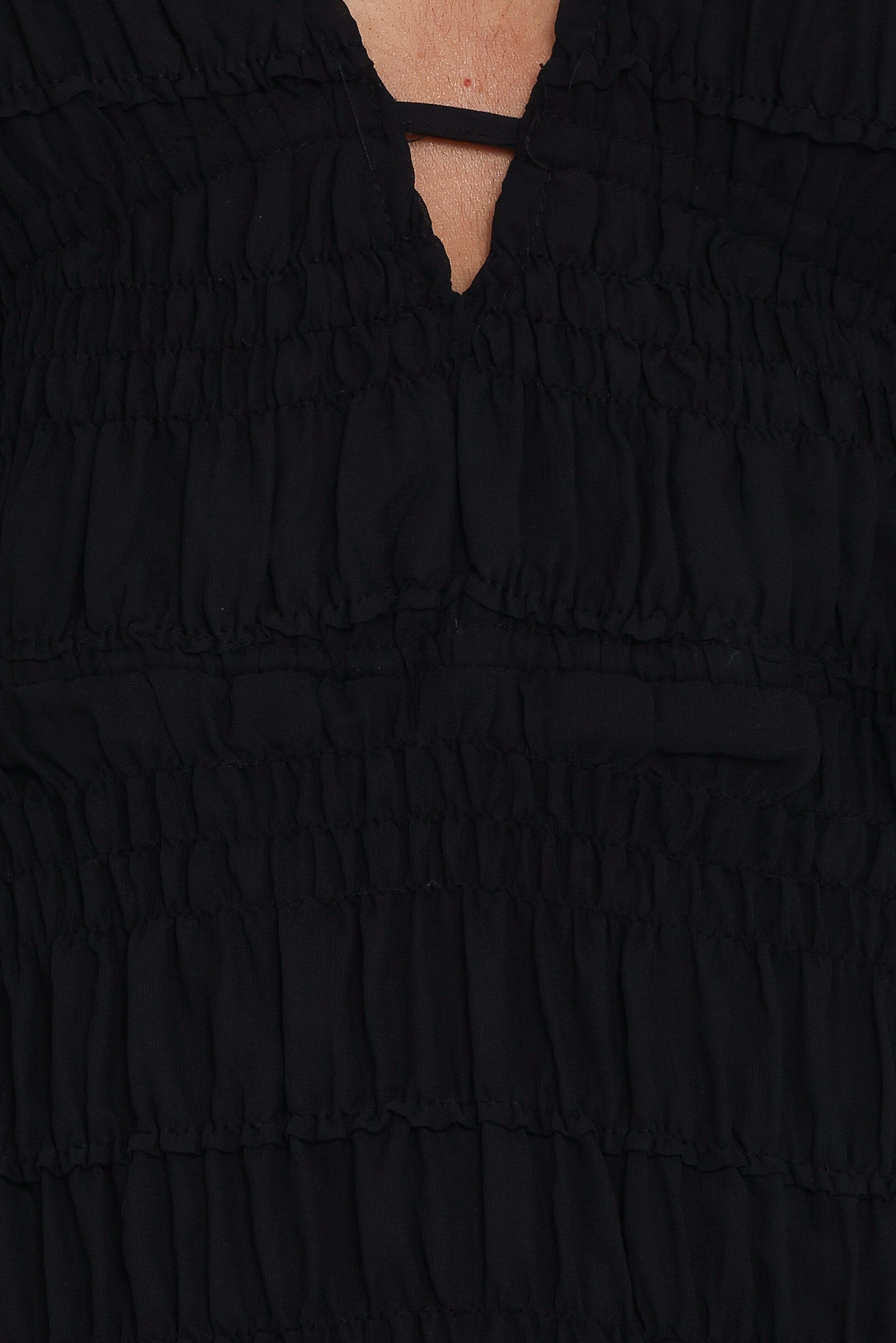 Zafira Textured Halter Top - Black