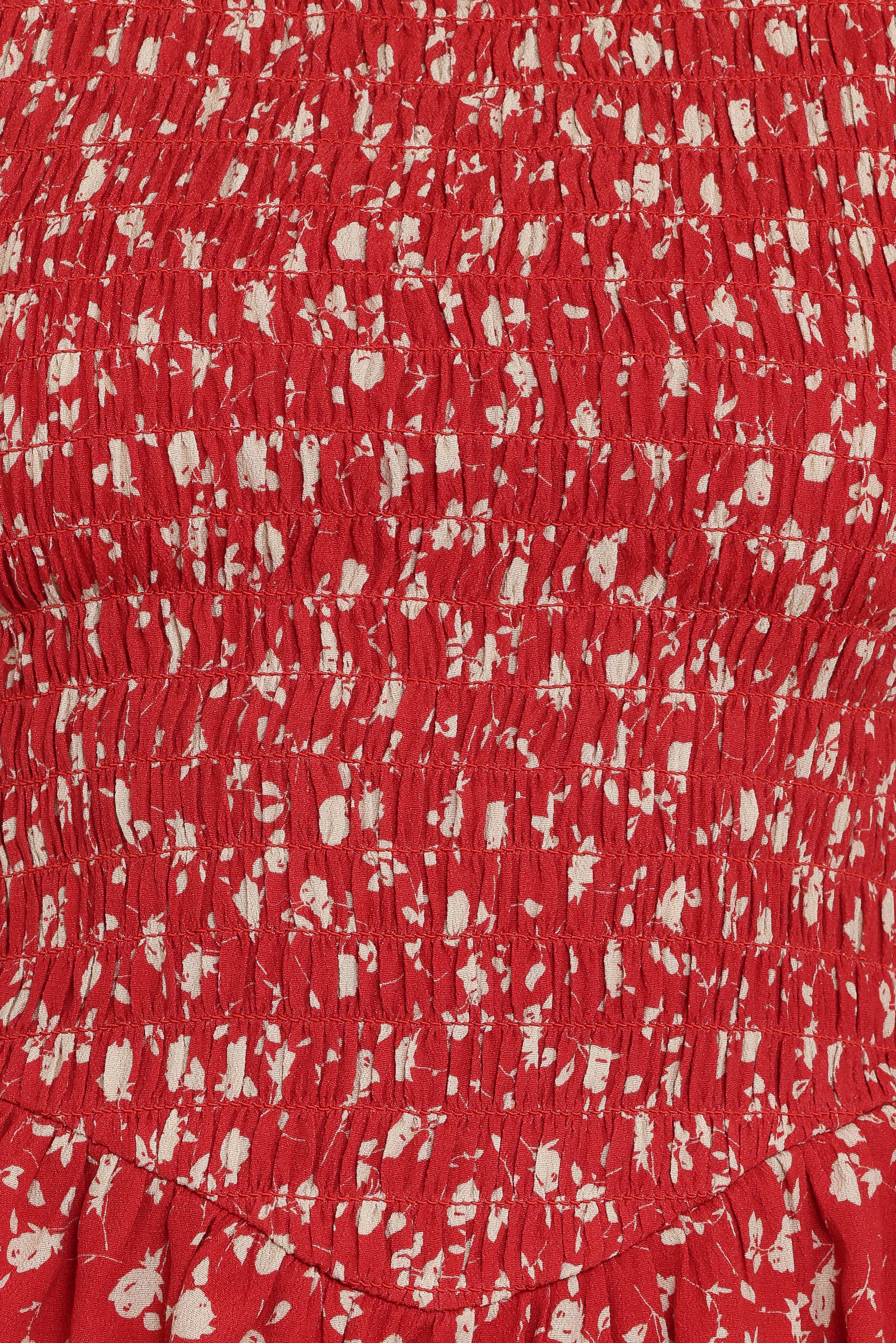 Zoella Peplum Top - Red Floral