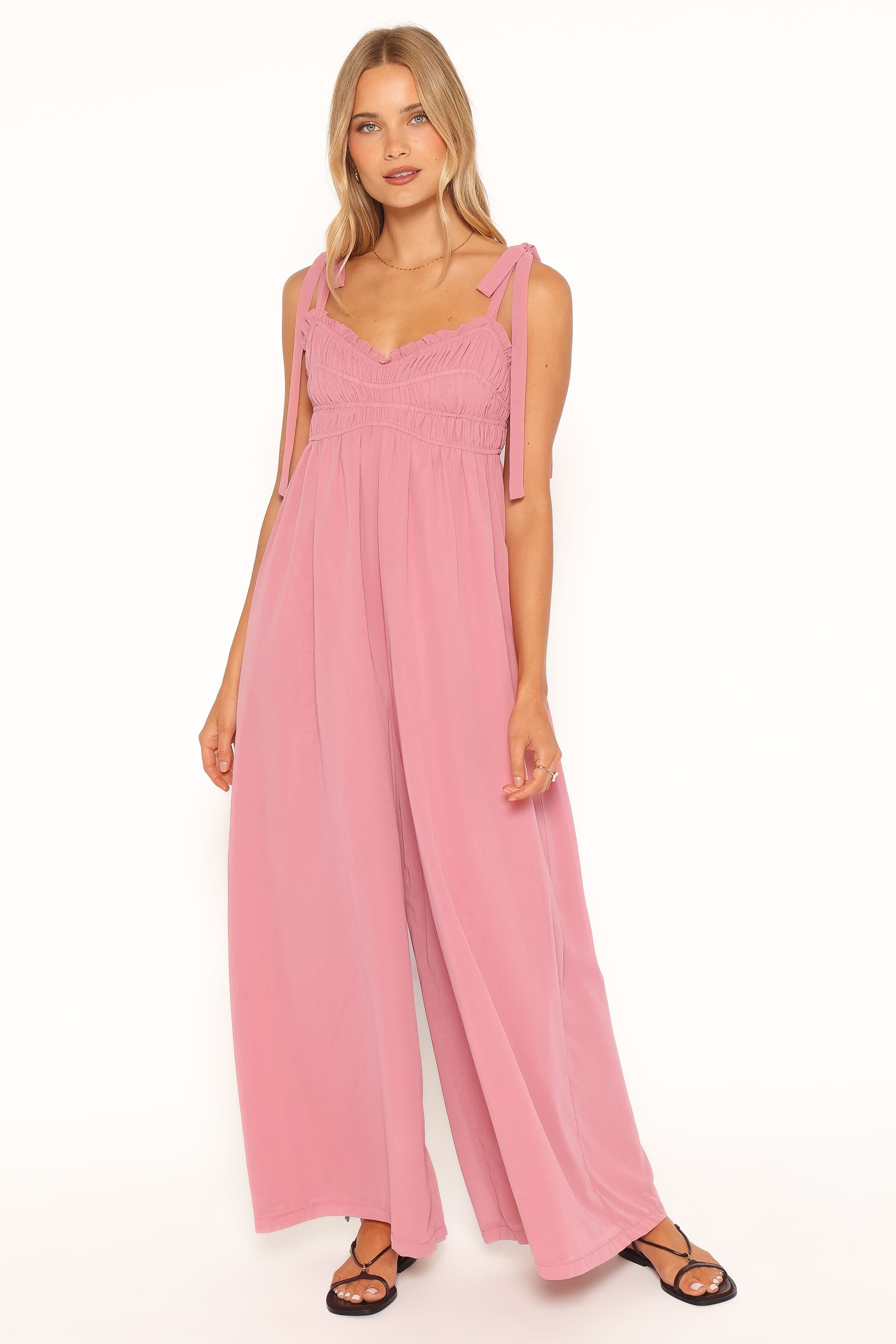 Andie Tie Jumpsuit - Rose Pink