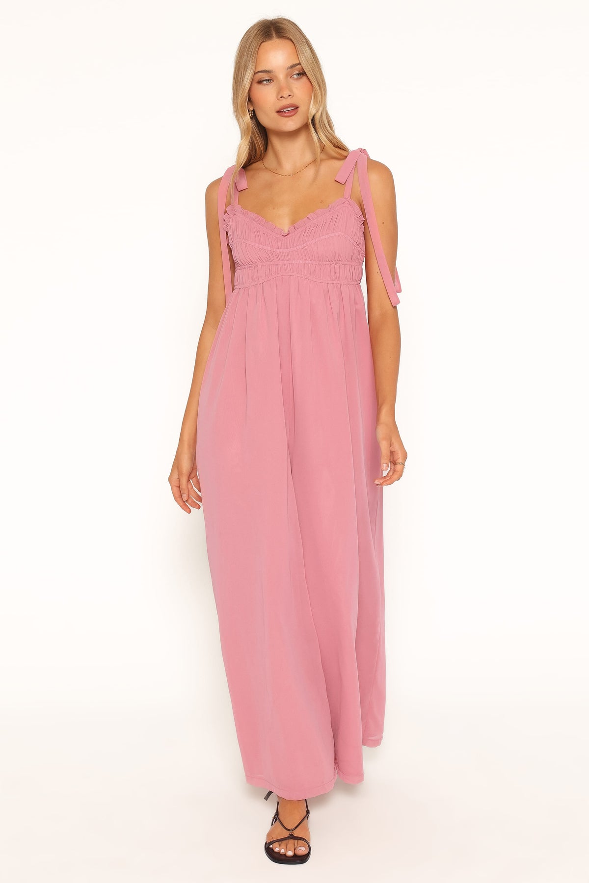 Andie Tie Jumpsuit - Rose Pink