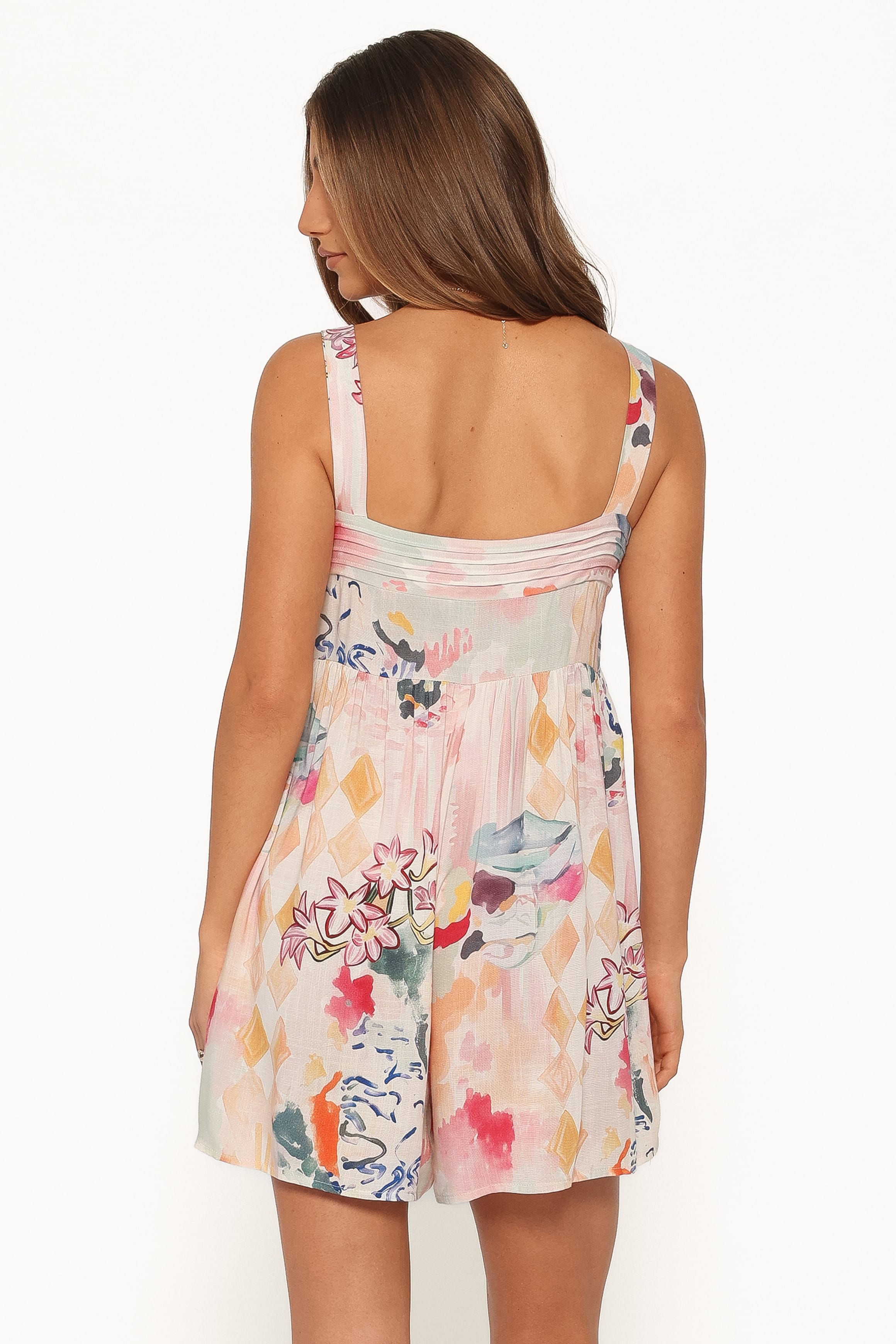 Nani Romper - Pink Watercolor