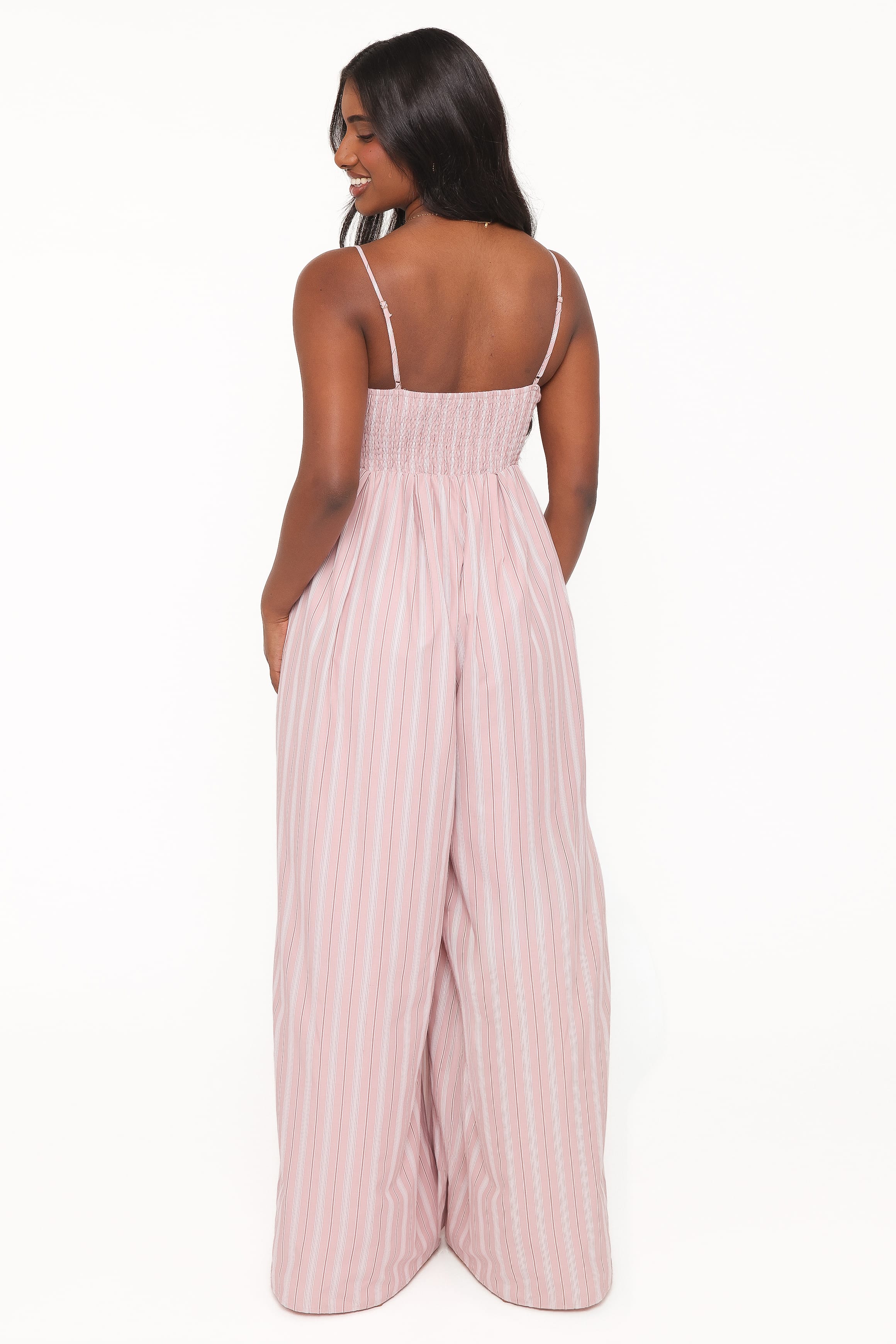 Pricilla Jumpsuit - Pink Stripe