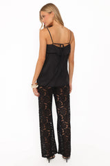 Ethel Lace Pant Set - Black