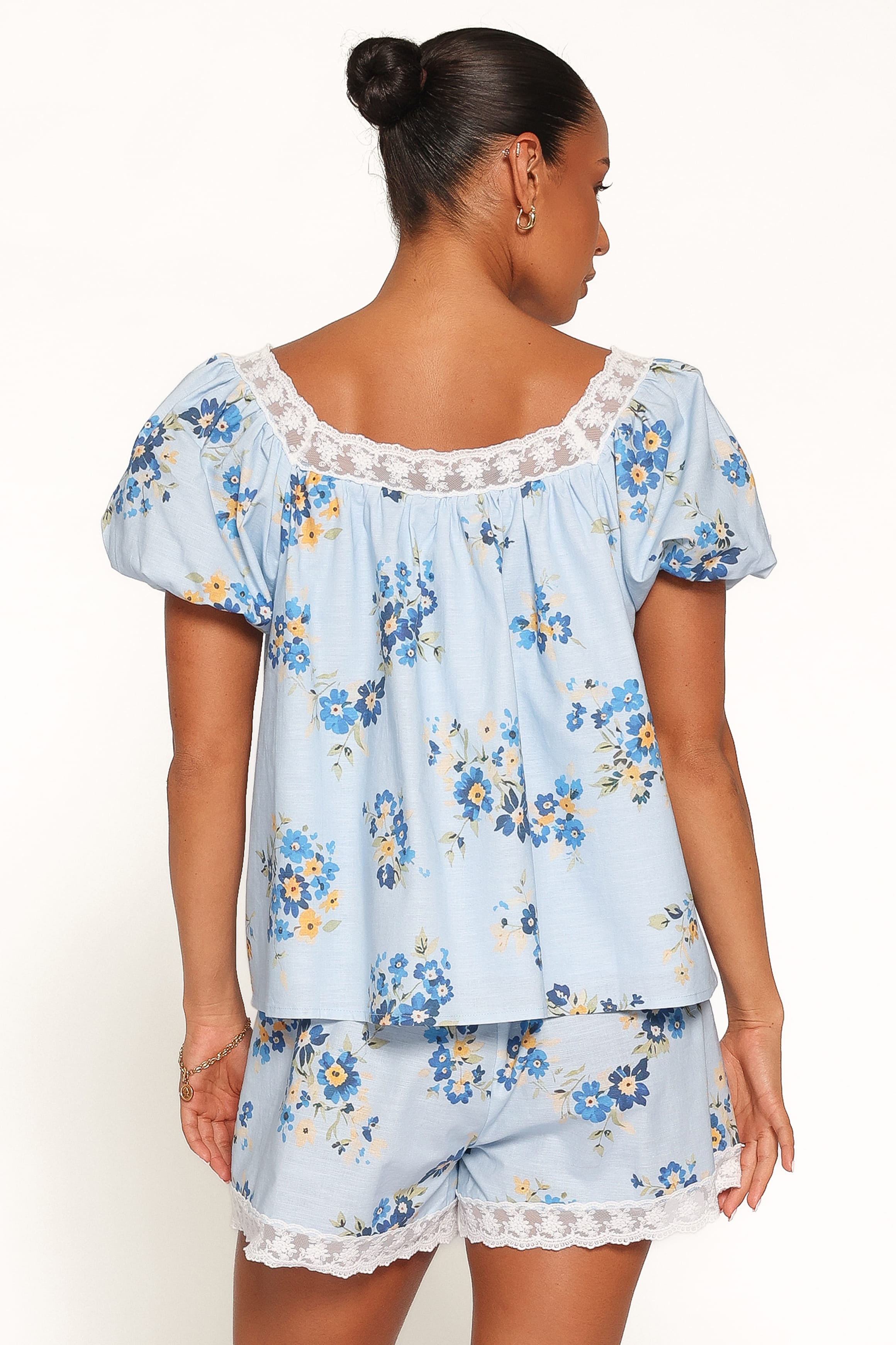 Fawna Short Set - Blue Floral
