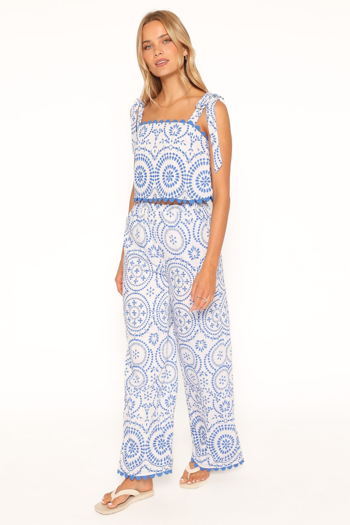 Felicia Pant Set - Blue Tile