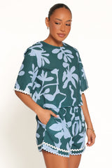 Gaia Short Set - Blue Leaf