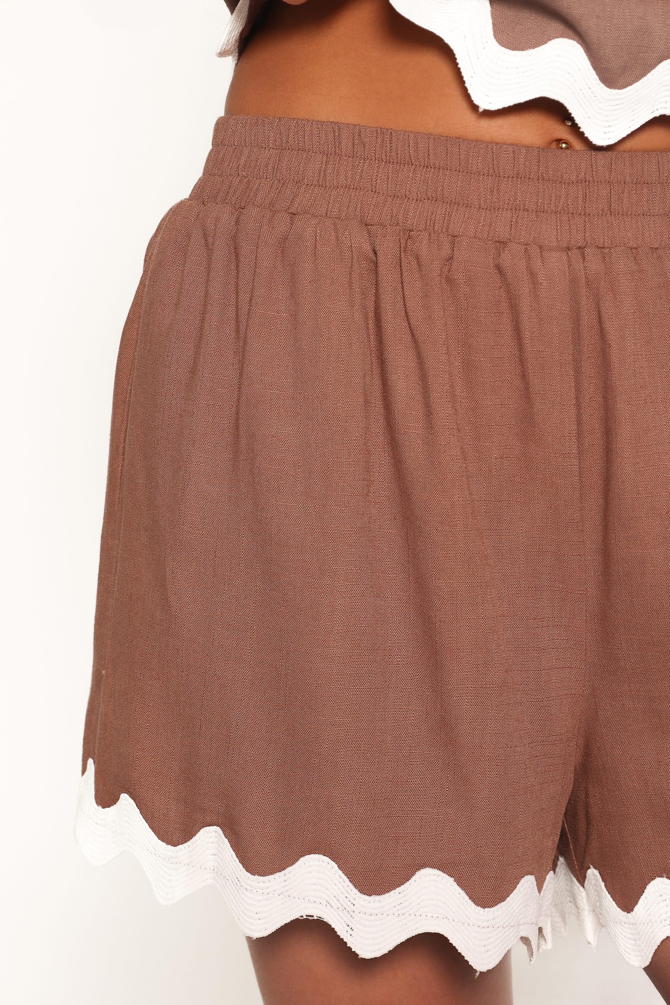 Gale Short Set - Brown Cream